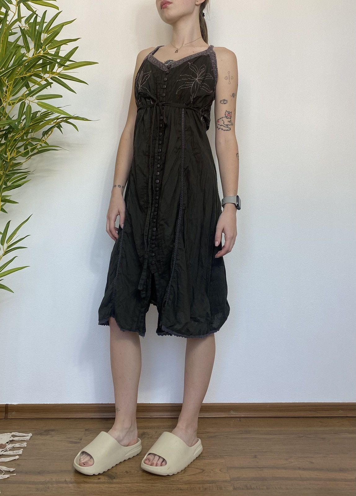 Calvin Klein Y2K STYLE MIDI CALVIN KLEIN DRESS Size S / US 4 / IT 40 - 3 Thumbnail