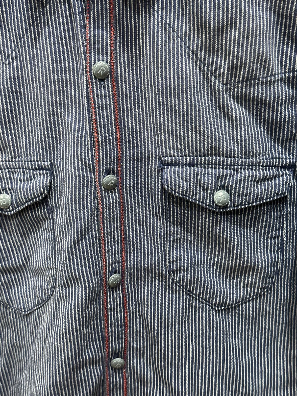 45rpm 45Rpm Metal Button Logo Hickory Stripes Shirt Fit XS Size US XS / EU 42 / 0 - 5 Thumbnail