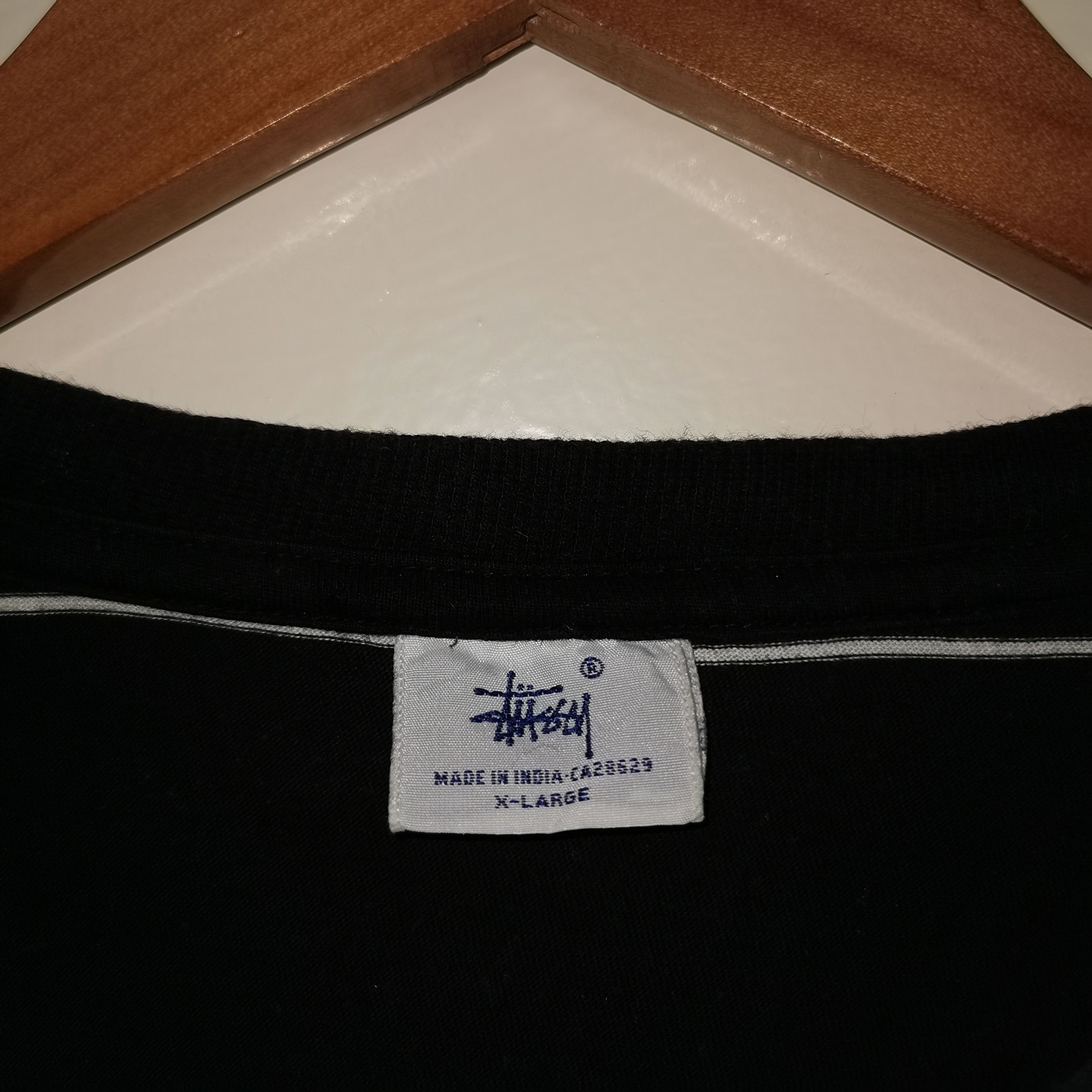 Stussy Rare Stussy Box Stripe Embroidery Logo Shirt Size US XL / EU 56 / 4 - 6 Thumbnail