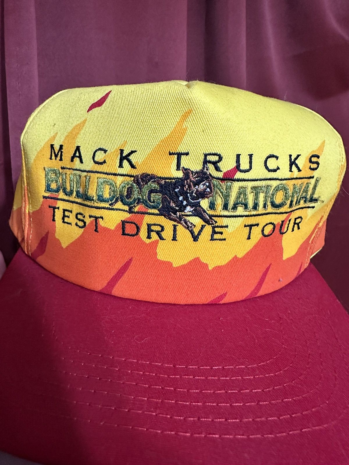 Vintage Vintage Mack Trucks Hat 90’s Trucker Fire Hat Grail Size ONE SIZE - 2 Thumbnail