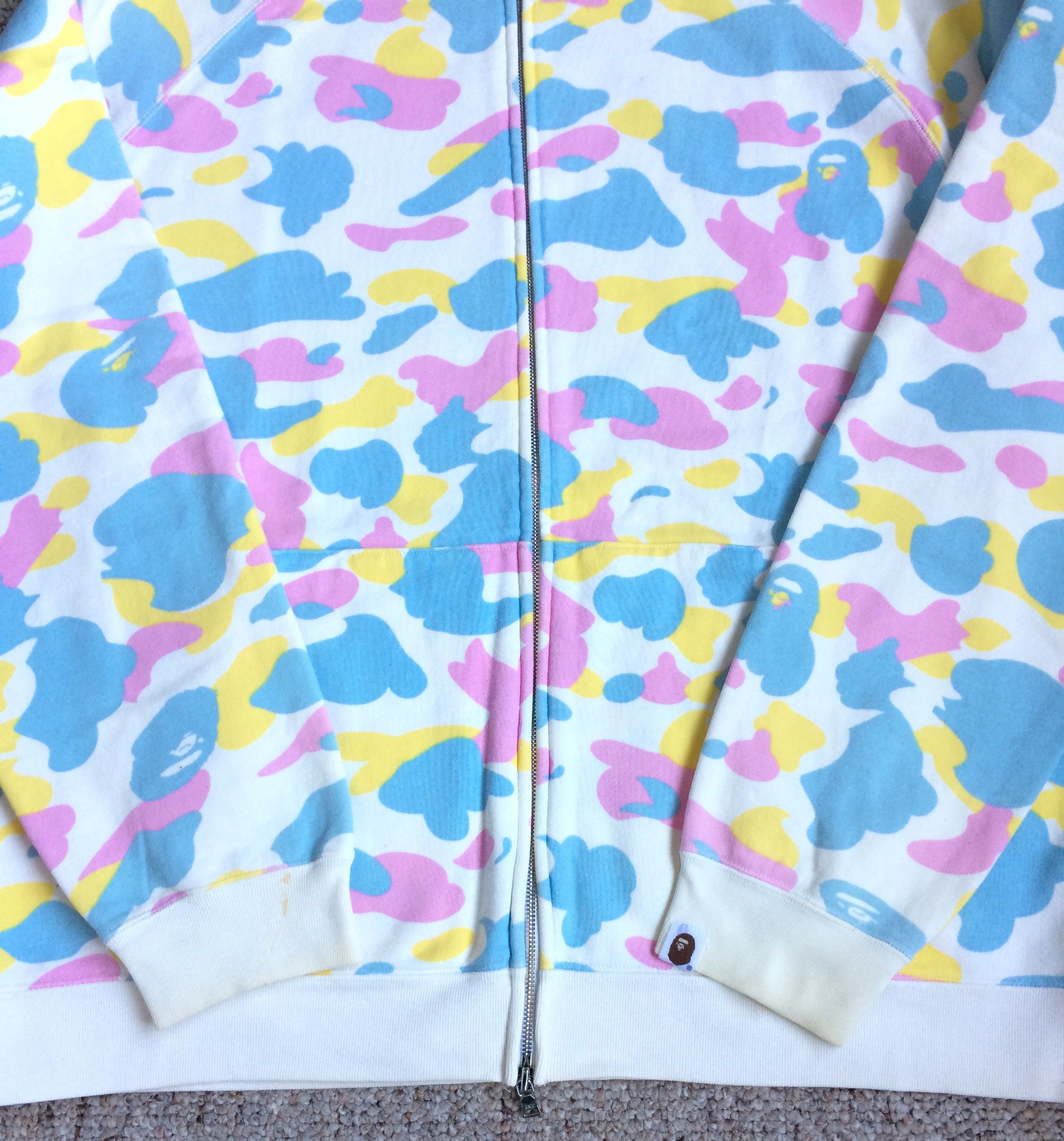 Bape OG Bape Cotton Candy Camo Full Zip Hoodie Size US L / EU 52-54 / 3 - 3 Thumbnail