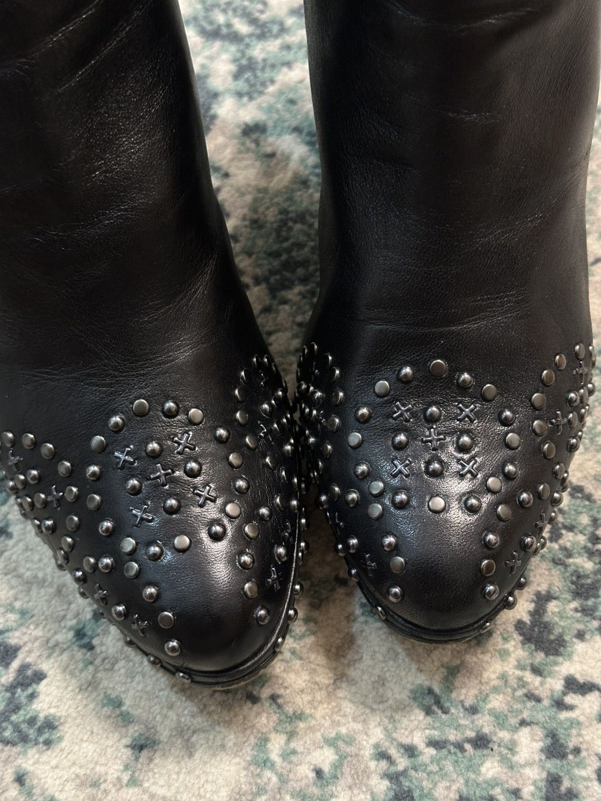 Alaia ALAÏA Leather Zipper Studded Accent Boots Size US 8.5 / IT 38.5 - 4 Thumbnail