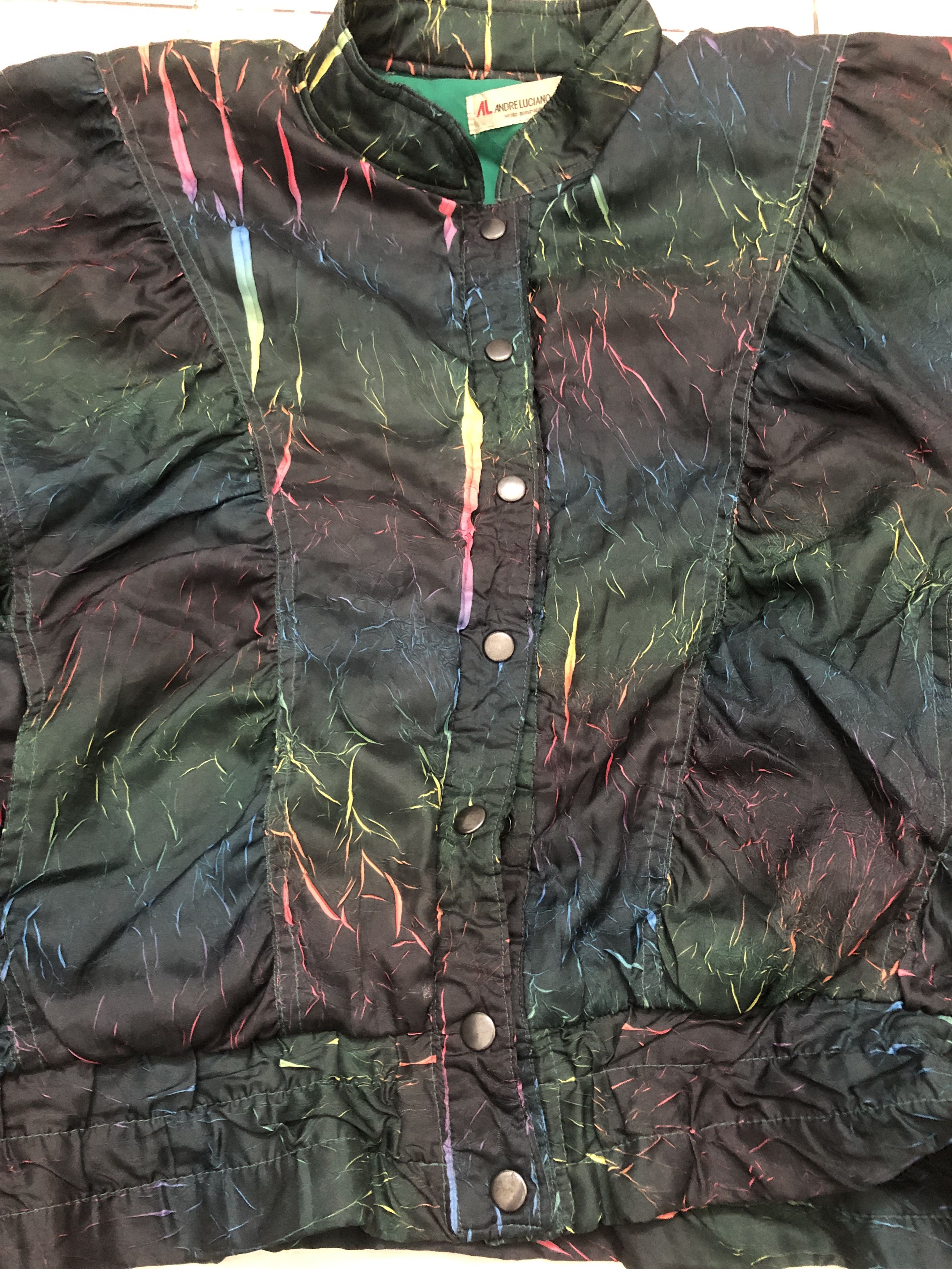 Andreluciano × Designer × Vintage Vintage 90s Andreluciano Black Scratched Design Size L / US 10 / IT 46 - 14 Thumbnail