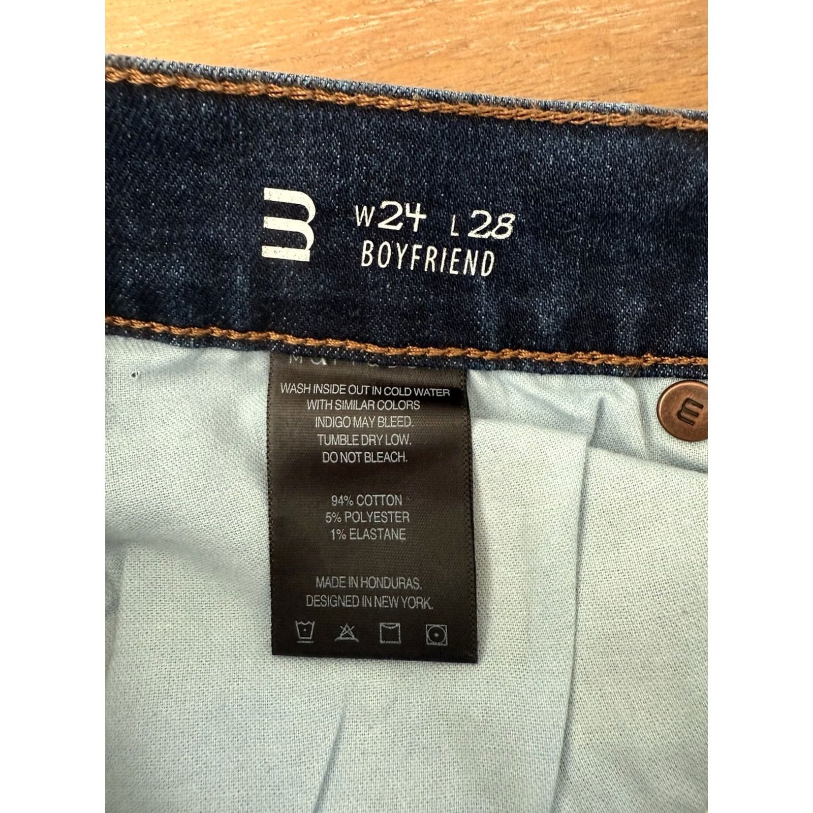 Mott & Bow VINTAGE Mott & Bow Boyfriend Jeans Womens 24x28 26x28 Straight Denim Blue 5-Pocket Mens Girls Size 42" / US 20 - 4 Thumbnail
