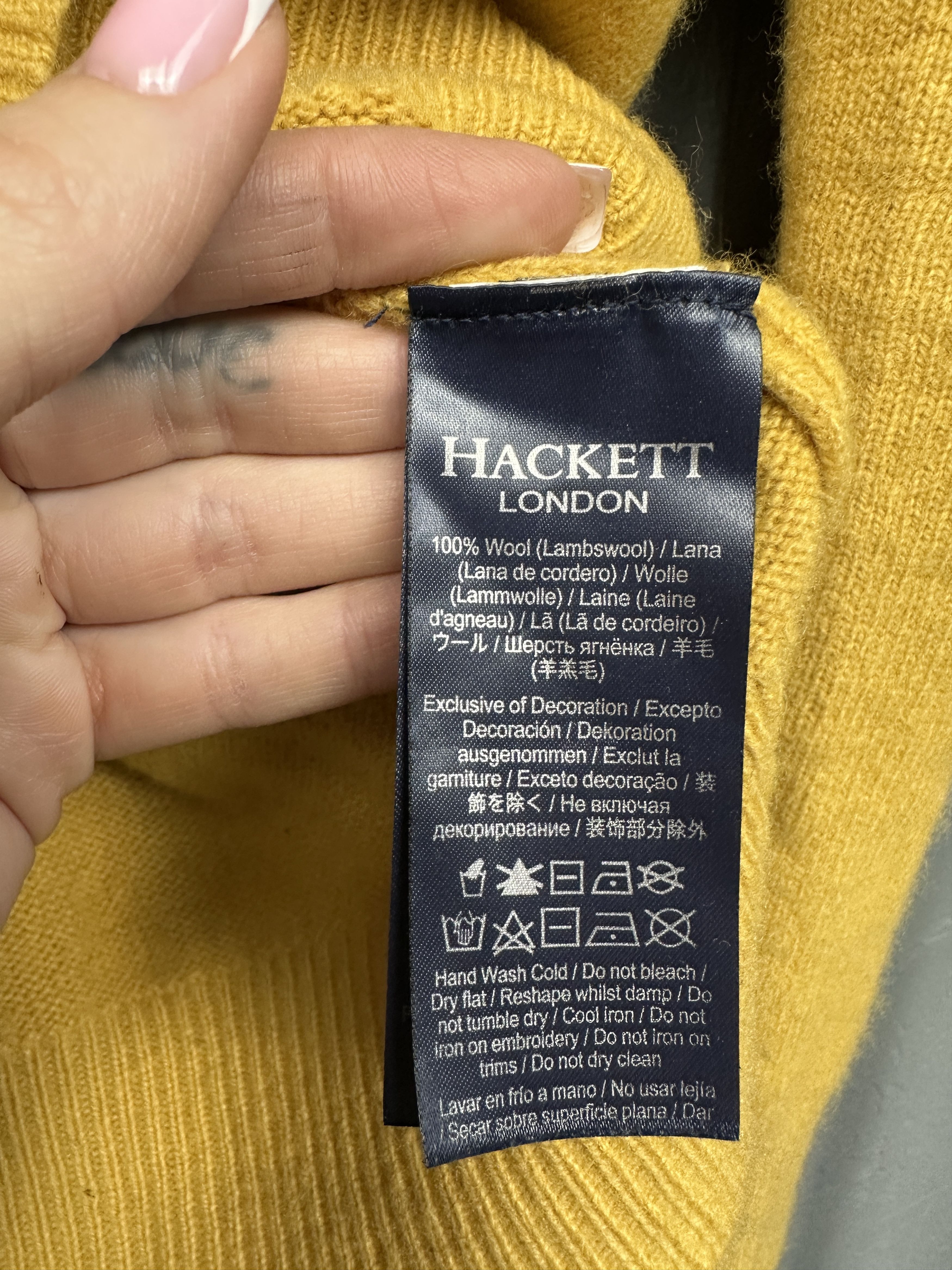 Hackett Hackett Mens 1\4 Zip Wool Knit Sweater Size US XL / EU 56 / 4 - 4 Thumbnail