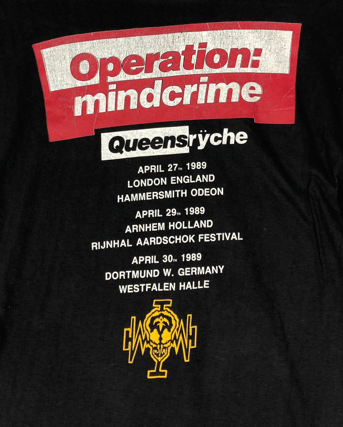 Band Tees Vintage Queensryche 1989 Operation Mindcrime Tour T Shirt Size US M / EU 48-50 / 2 - 8 Thumbnail