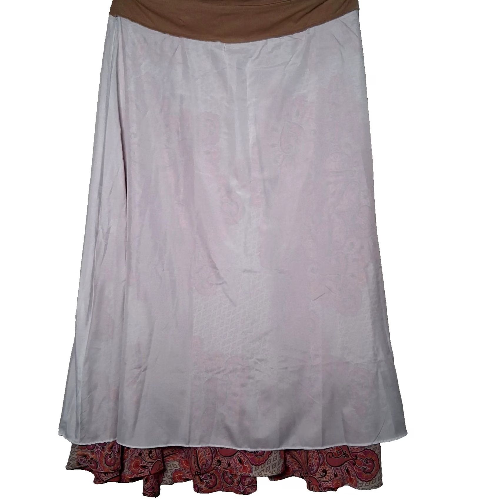 Vintage VINTAGE Jacklyn Smith Skirt Maxi Plus Size 2X Pink Paisley Mandala Boho Hippe Hippie Bohemian Long Skirt Womens Size 40" / US 18 - 4 Thumbnail