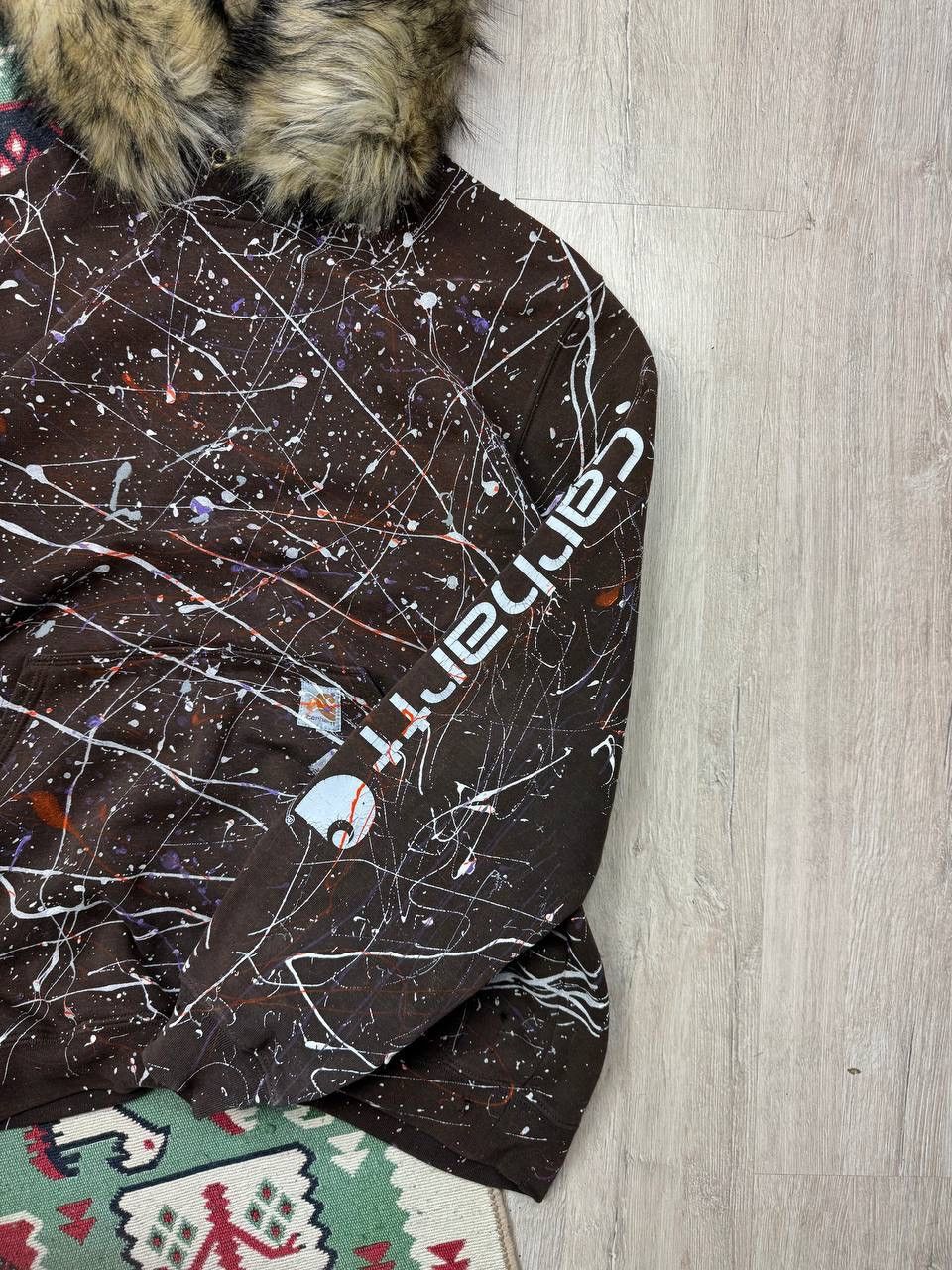 Carhartt × Japanese Brand × Vintage Vintage Carhartt Custom Gallery Dept Style Fur Y2K Hoodie Size US M / EU 48-50 / 2 - 6 Thumbnail