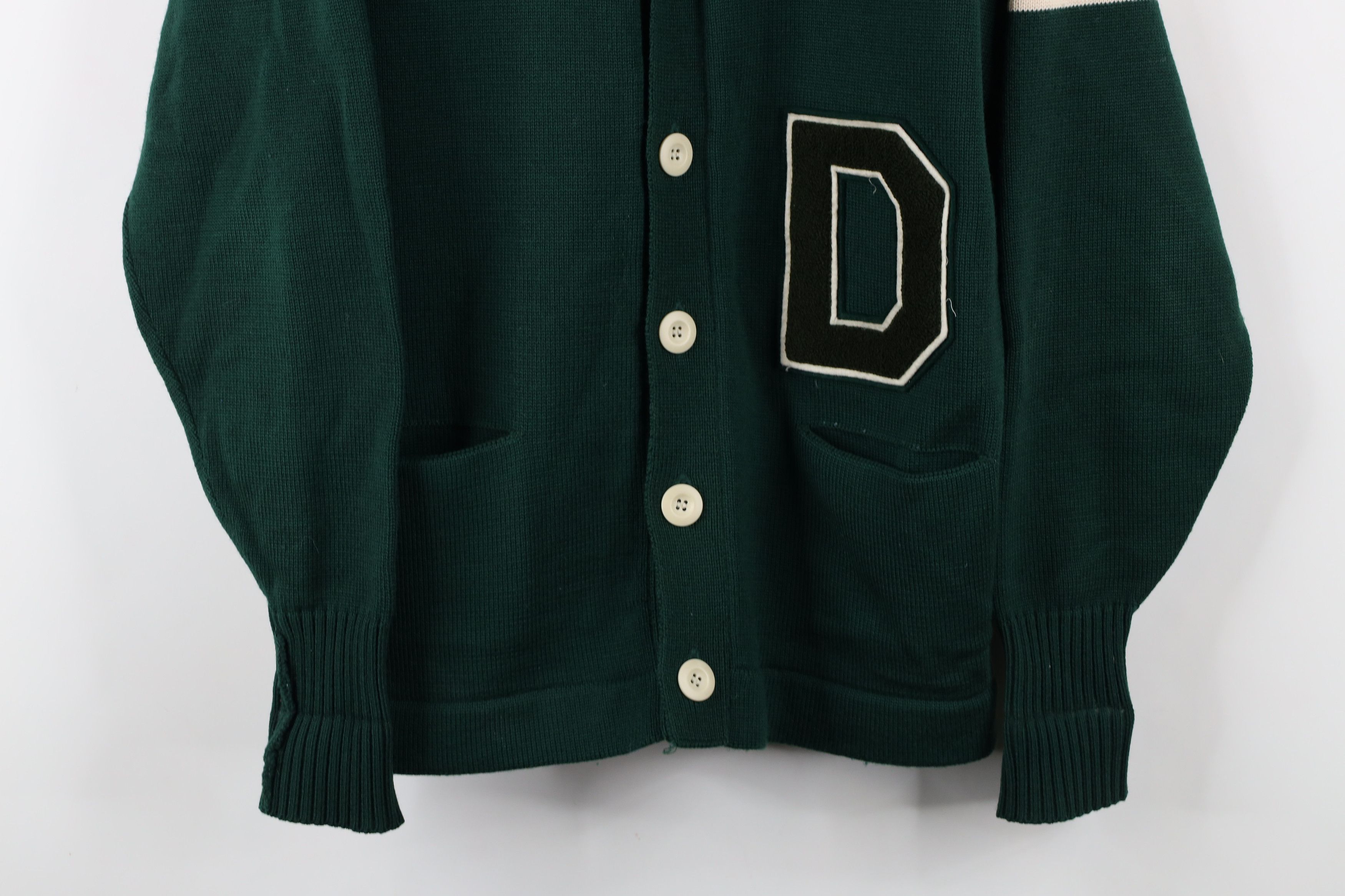 Vintage Vintage 90s Streetwear Varsity Letterman Cardigan Sweater Size US L / EU 52-54 / 3 - 3 Thumbnail