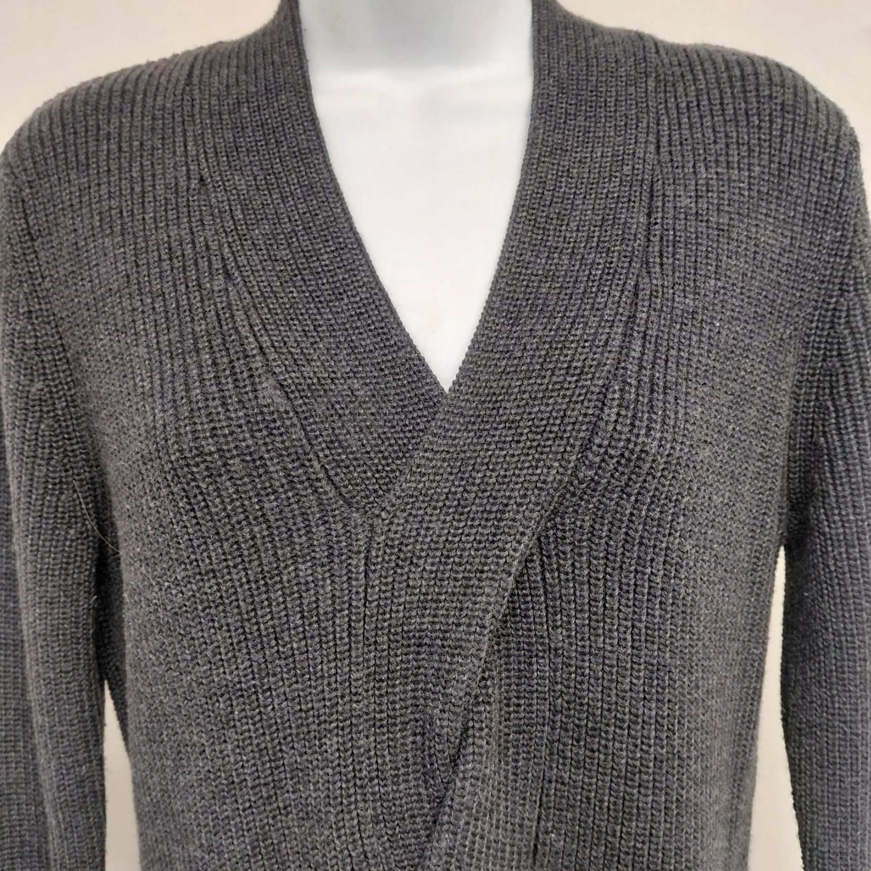 Calvin Klein Calvin Klein Sweater Dress Women's L Black Cable Knit Ribbed Wrap Stylish Size L / US 10 / IT 46 - 5 Thumbnail