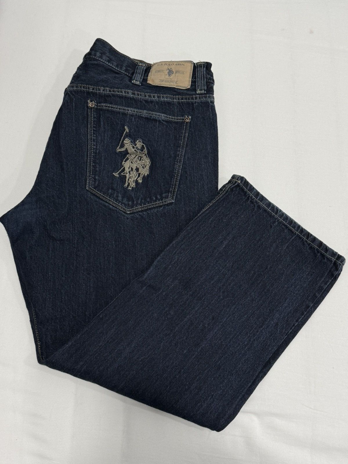 U.S. Polo Assn. Polo Assn Embroidered Baggy Denim Jeans Size 40x30 Size US 40 / EU 56 - 1 Thumbnail