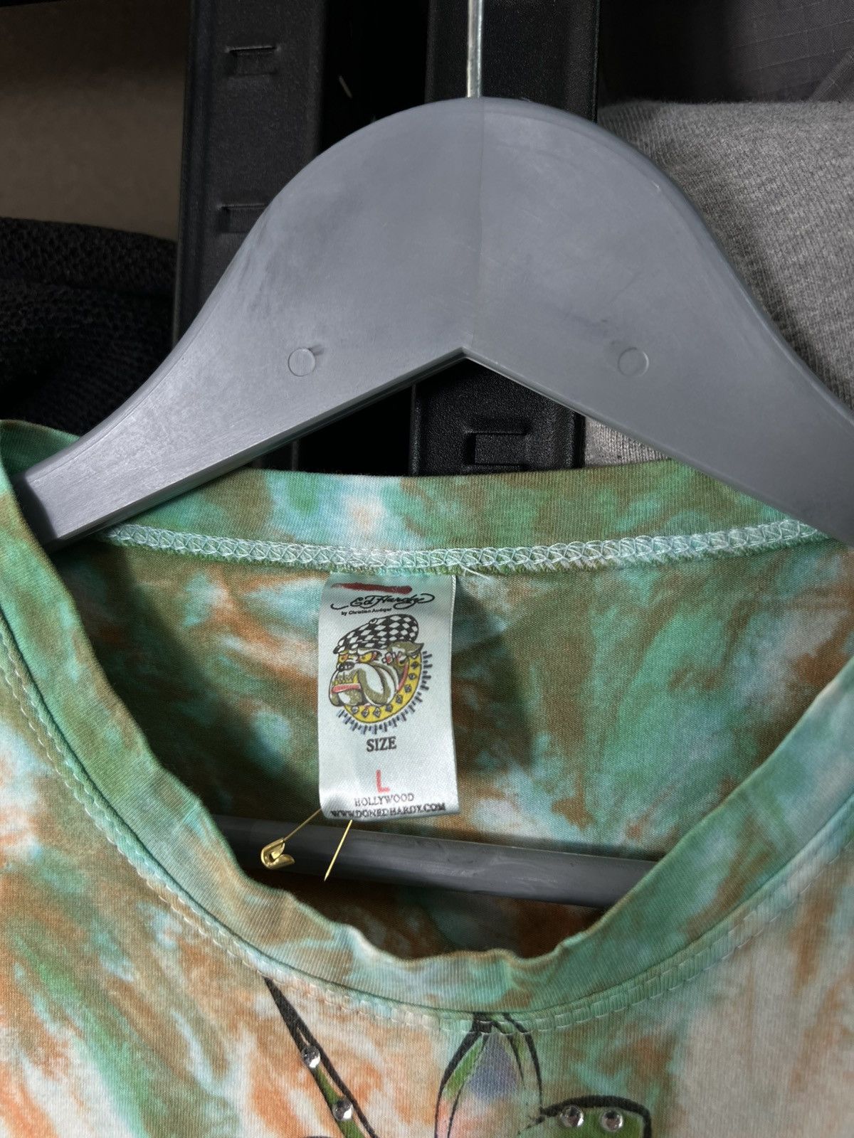 Ed Hardy Ed Hardy Love Kills Tie-Dye T-shirt Green/Orange Size L Size US L / EU 52-54 / 3 - 6 Thumbnail