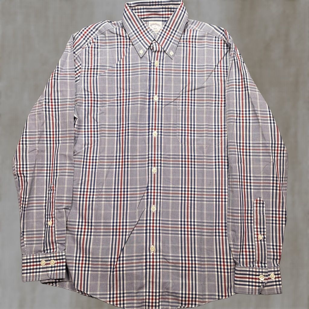 Brooks Brothers Brooks Brothers Shirt Mens S Blue Plaid Regent Non Iron Long Sleeve Button-Front Dress Shirt Size US S / EU 44-46 / 1 - 1 Thumbnail