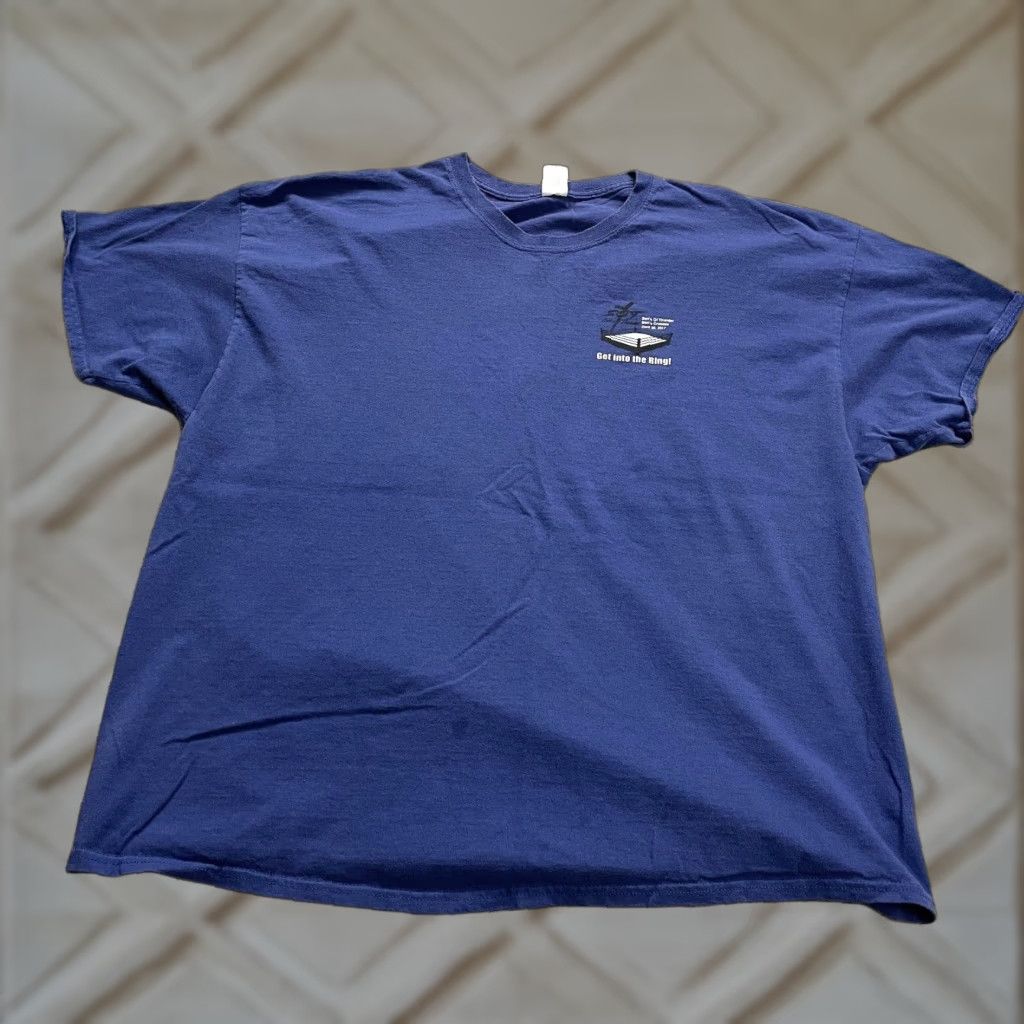 Gildan Gildan Ultra Cotton T-Shirt Men 3XL Solid Blue Short Sleeve Crew Neck Casual Shirt Size US XXL / EU 58 / 5 - 1 Thumbnail