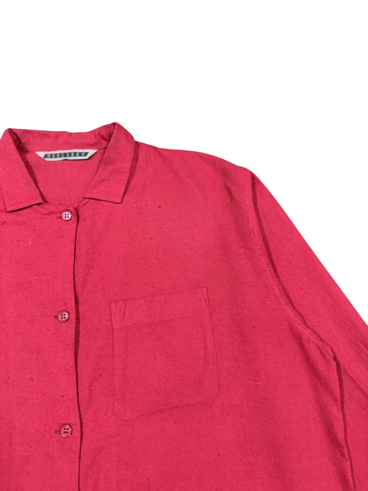 Yohji Yamamoto Vtg🔥80’s Workshop Yohji Yamamoto Cotton Linen Red Button Ups Size US XL / EU 56 / 4 - 8 Thumbnail
