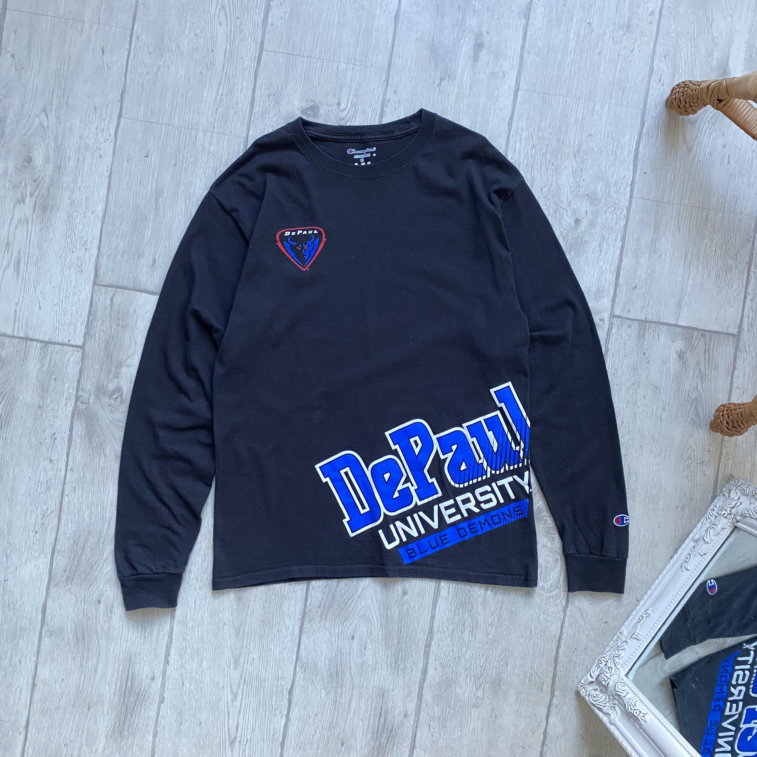 Champion 🔥 Champion DePaul Longsleeve university blue demons Size US M / EU 48-50 / 2 - 1 Thumbnail