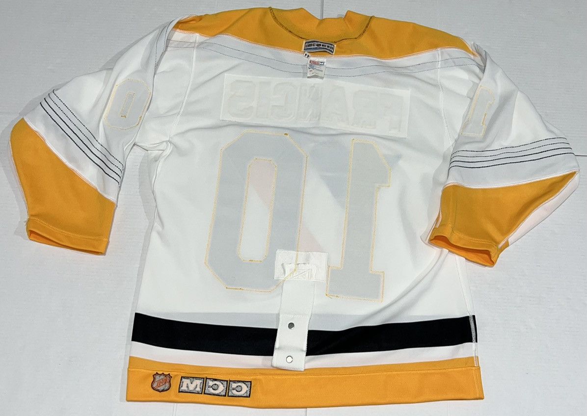 Ccm Vintage Pittsburgh Penguins Signed Ron Francis Jersey Ccm Size US L / EU 52-54 / 3 - 4 Thumbnail