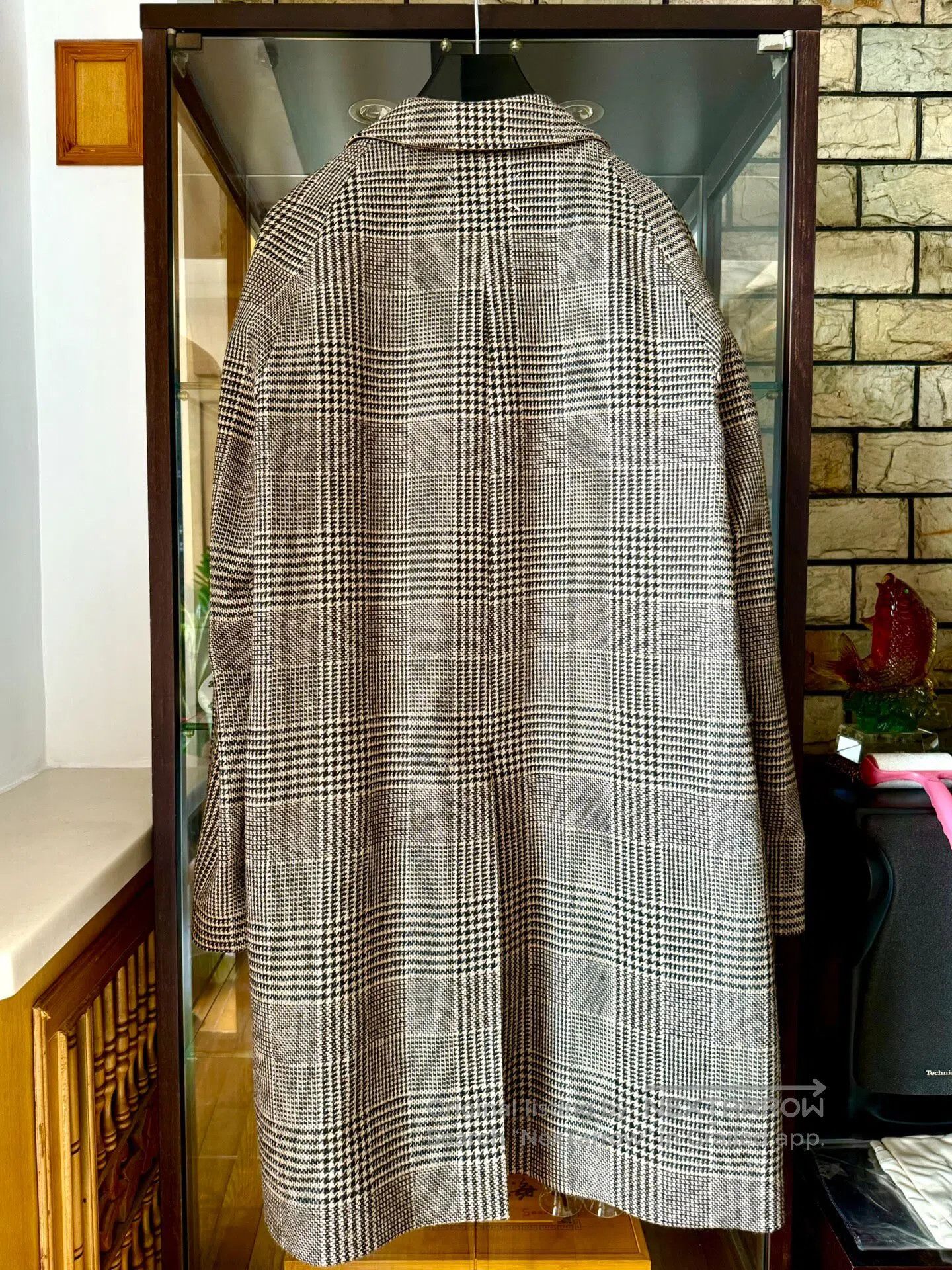 Maison Margiela Maison Margiela Khaki Houndstooth Reversible Overcoat Jack Size S / US 4 / IT 40 - 3 Thumbnail