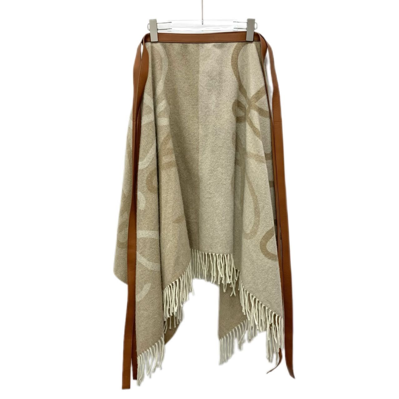 Loewe Loewe Brown Irregular Wool Fringed Skirt K26WX Size S / US 4 / IT 40 - 1 Thumbnail