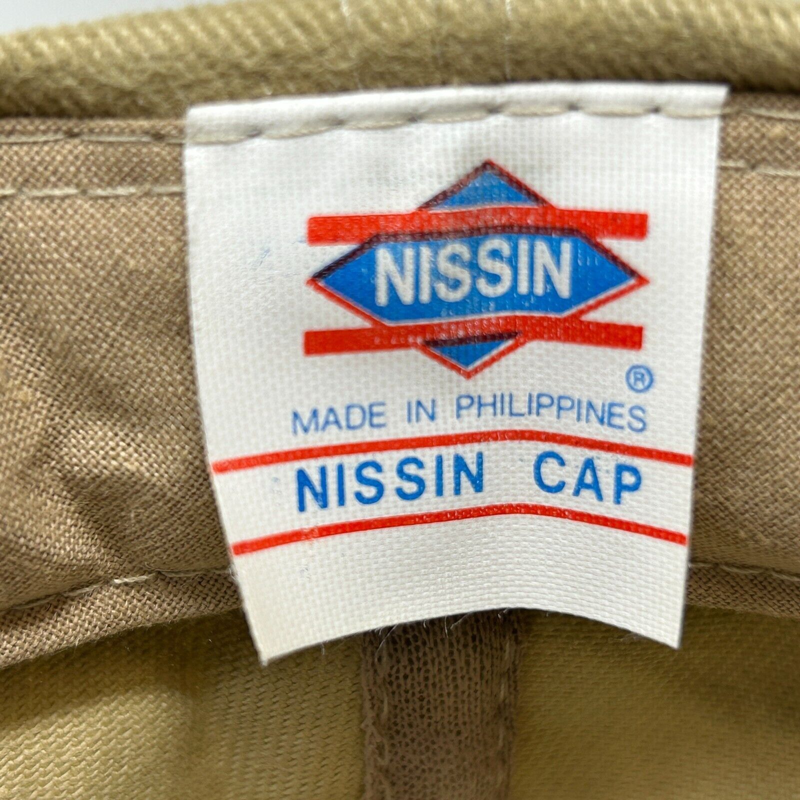 Nissan Vintage 90s 101 USA Hat Baseball Cap Beige Tan Nissin Unisex Size ONE SIZE - 7 Thumbnail