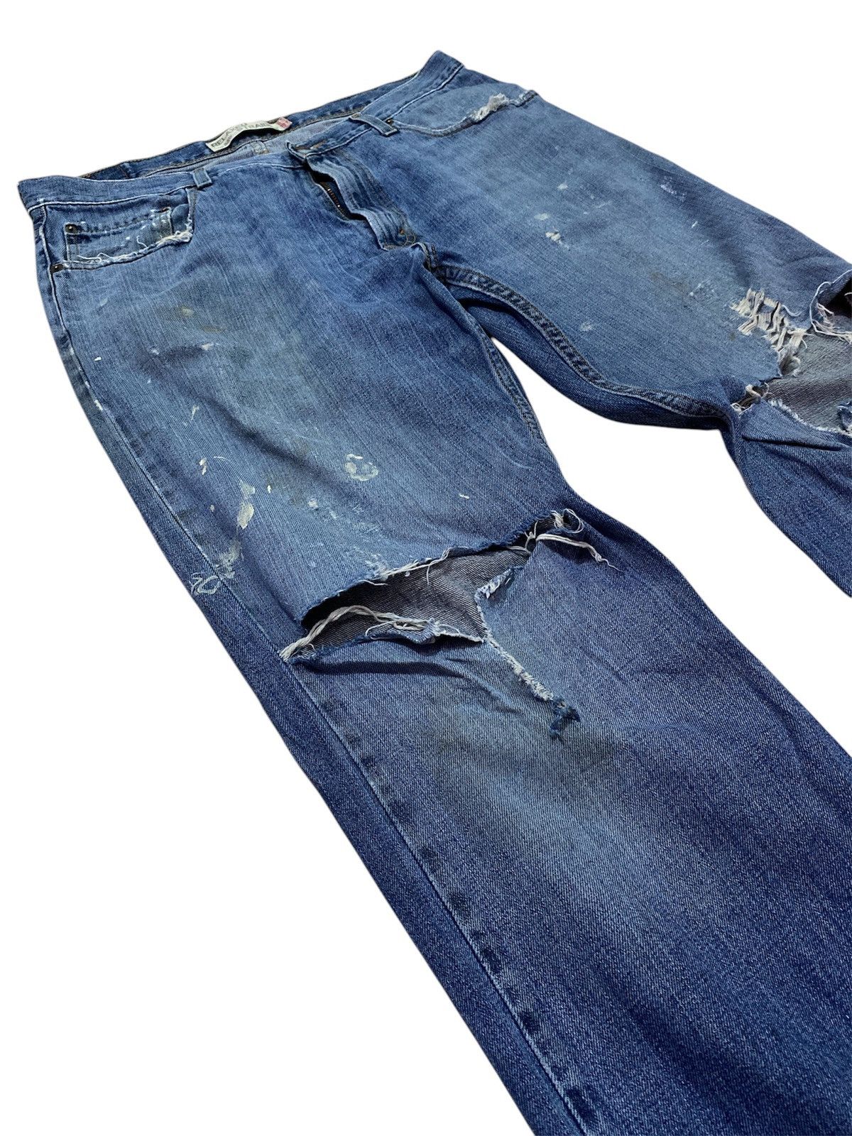 Levi's × Levi's Vintage Clothing × Vintage Vintage Levi's Single R 559 Distressed Painted Jeans Size US 36 / EU 52 - 3 Thumbnail
