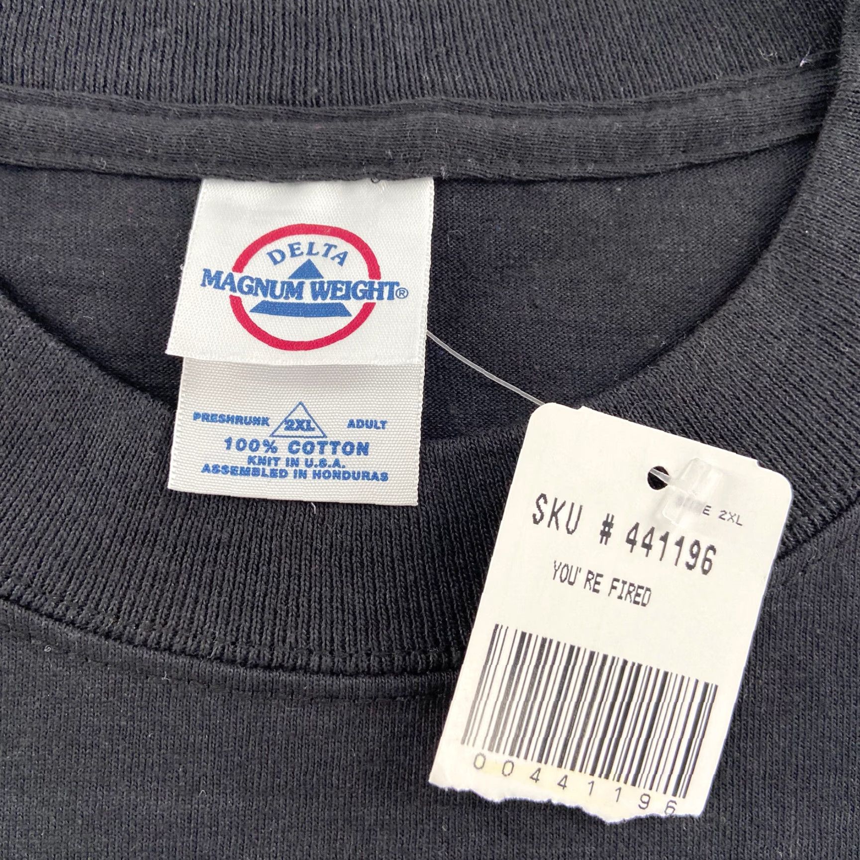 Delta VINTAGE Donald Trump You're Fired TV Show Shirt Adult 2XL Black Graphic Tee Men Size US XXL / EU 58 / 5 - 4 Thumbnail