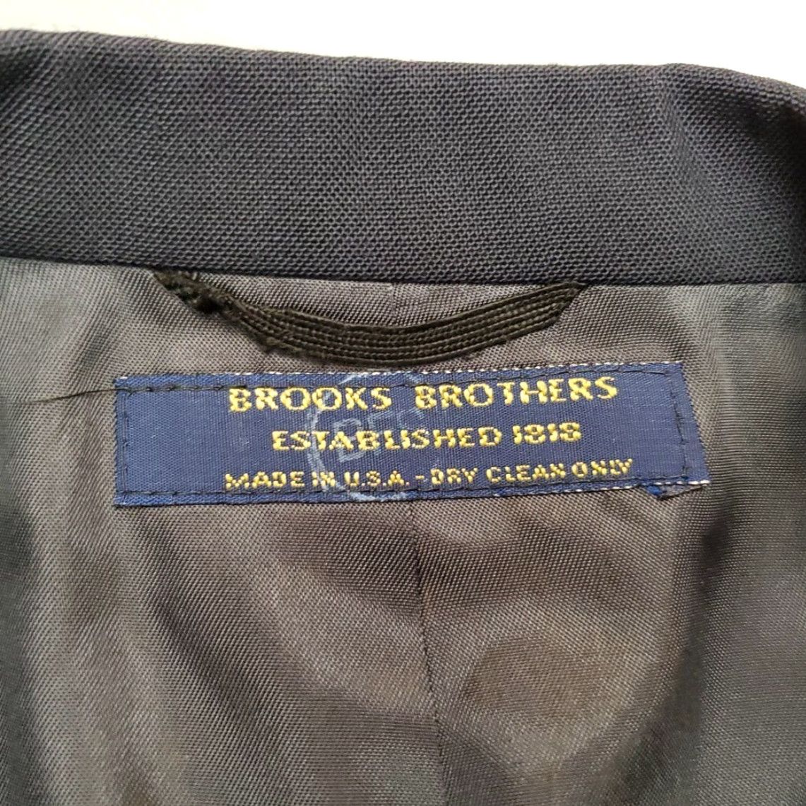 Brooks Brothers VINTAGE Brooks Brothers Blazer Mens 45 Blue Sport Jacket Jacket Vintage 80s 90s Men Blazer Blue 45 Brooks Brothers Mens Blazer USA 80s 90s Size 48R - 4 Thumbnail