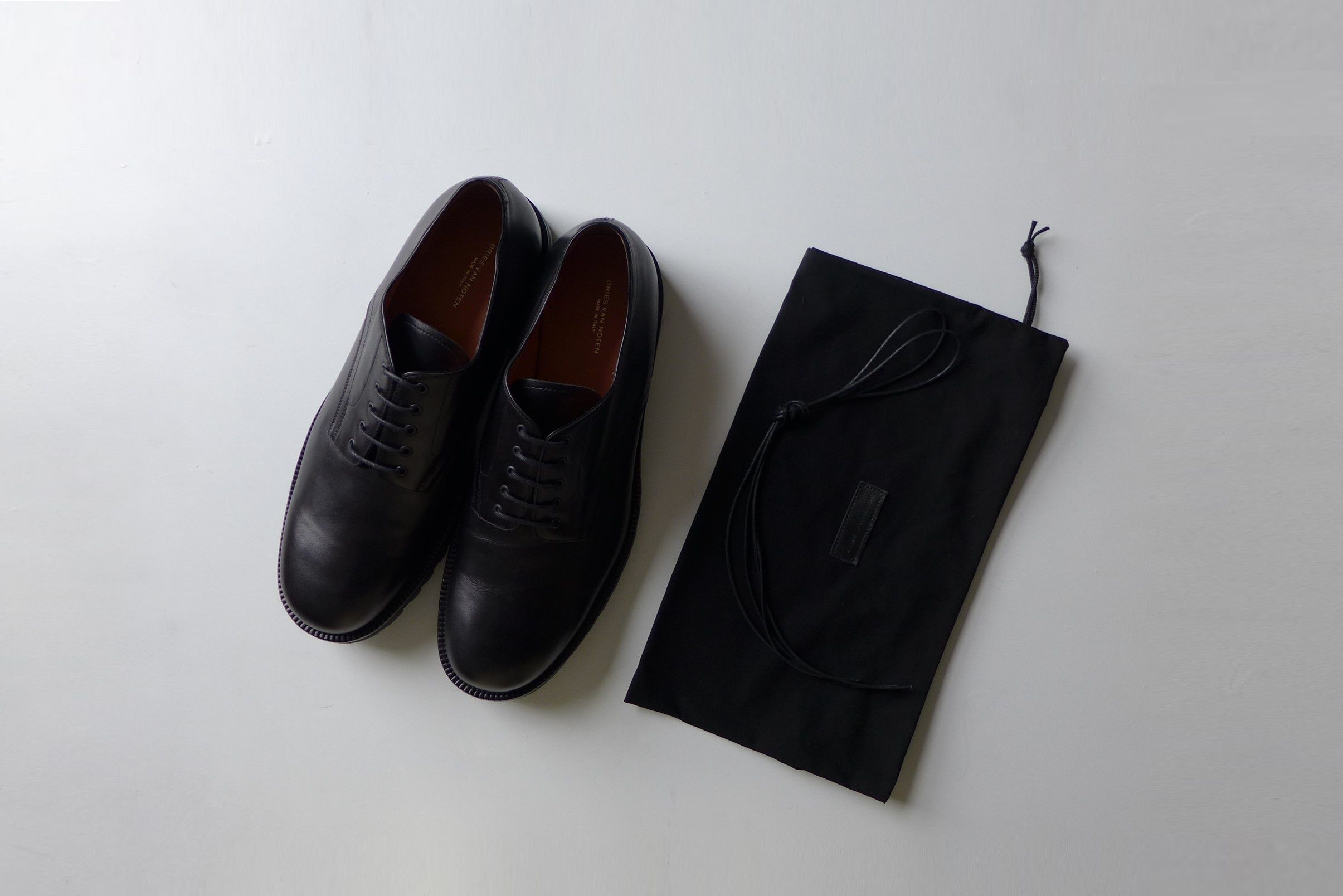 Dries Van Noten Dries Van Noten Derby Shoes - Black Leather Size US 13 / EU 46 - 1 Thumbnail