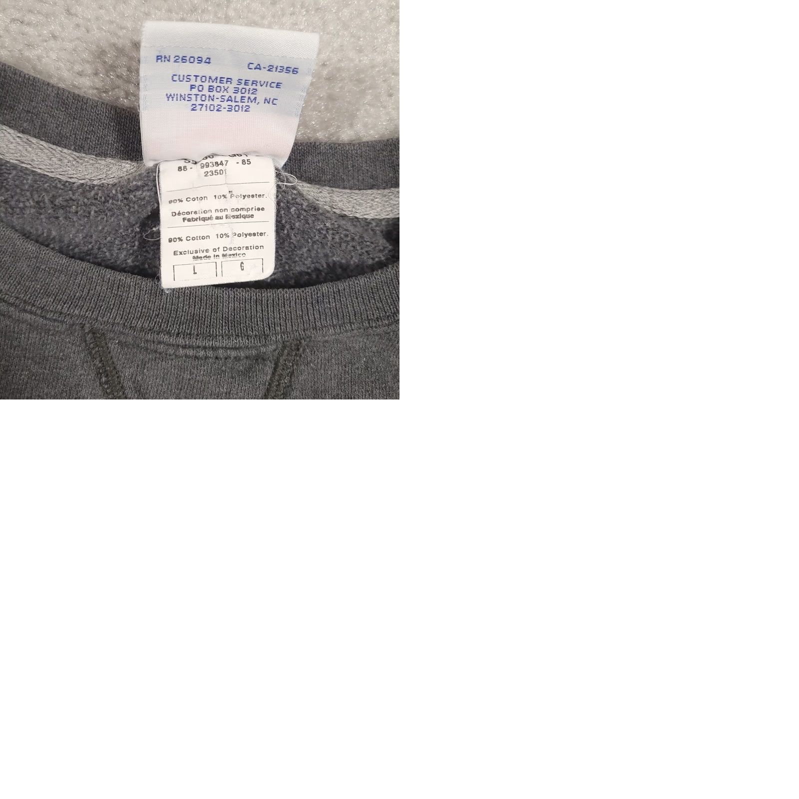Champion VINTAGE Champion Sweatshirt Men's L Gray Fleece Crewneck 90s Shirt Pullover Mens Size US L / EU 52-54 / 3 - 9 Thumbnail