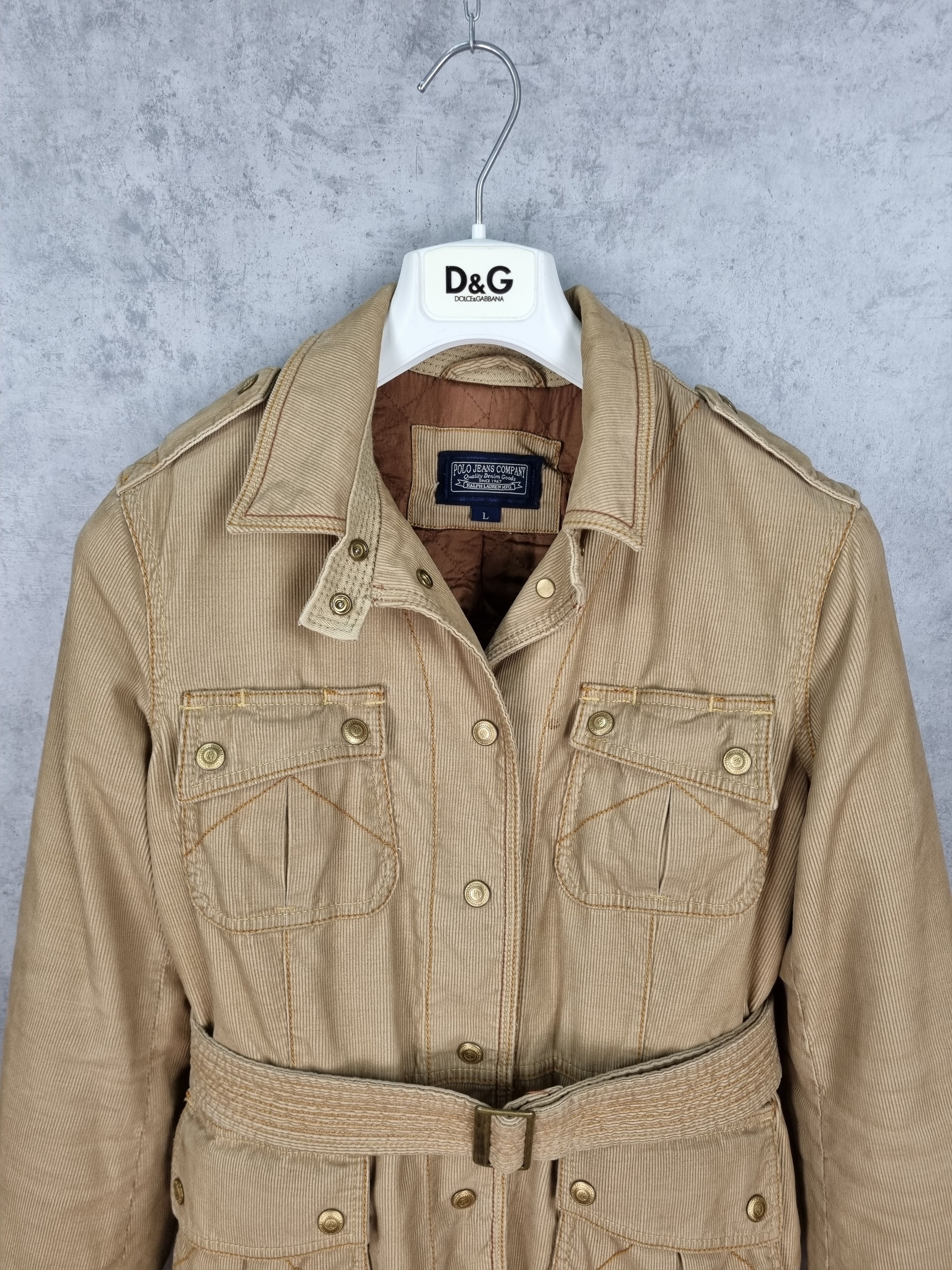 Polo Ralph Lauren × Ralph Lauren Ralph Lauren Corduroy Military Style Blazer Light Jacket Size L / US 10 / IT 46 - 2 Thumbnail