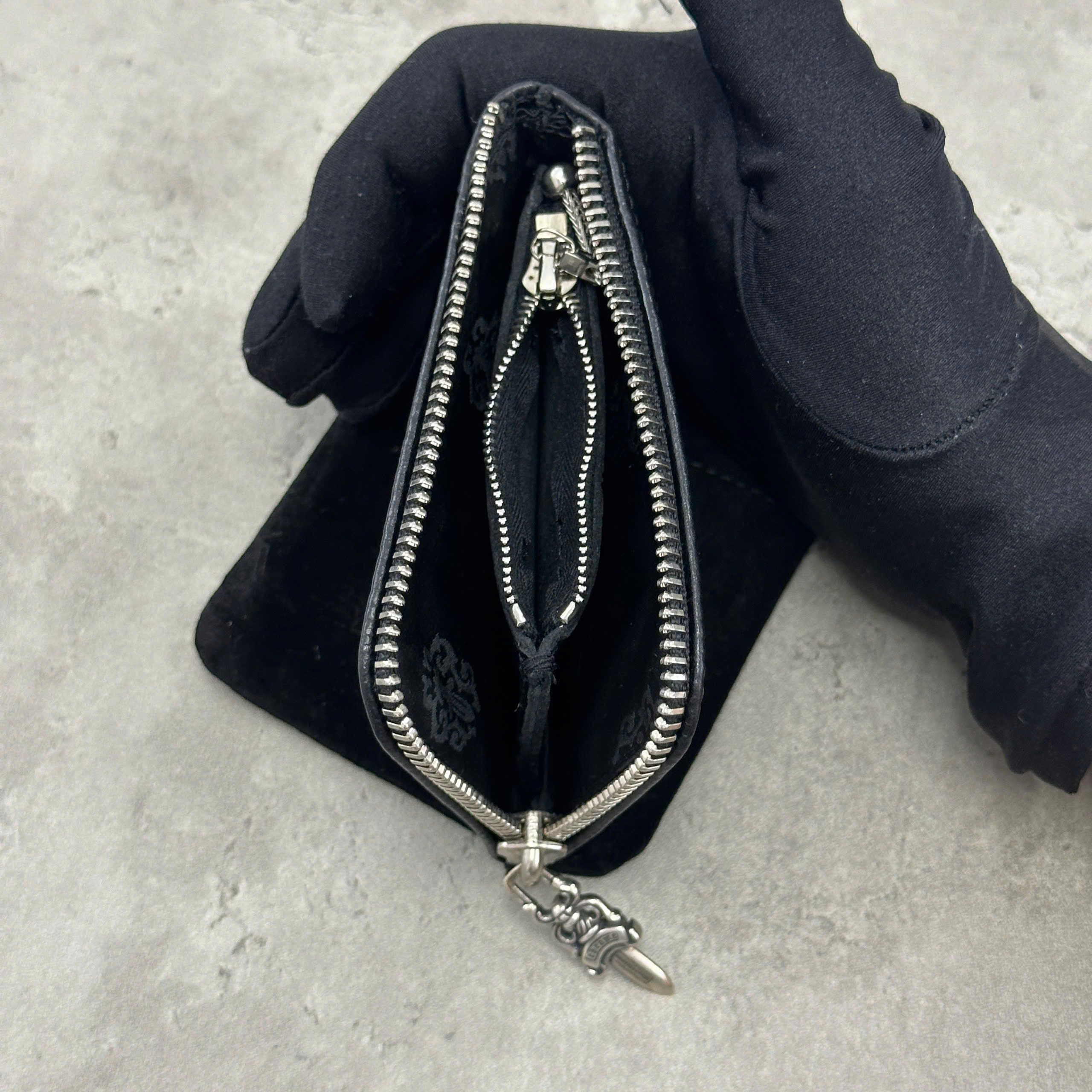 CHROME HEARTS Wallet Zip Tiny Coin Case BLACK