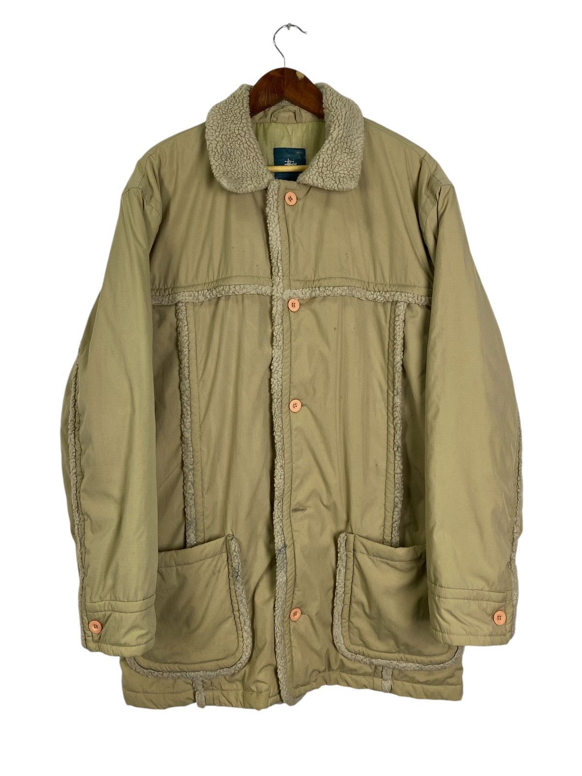 Stussy × Vintage Vintage Stussy fleece collar winter Jacket Size US XL / EU 56 / 4 - 1 Thumbnail