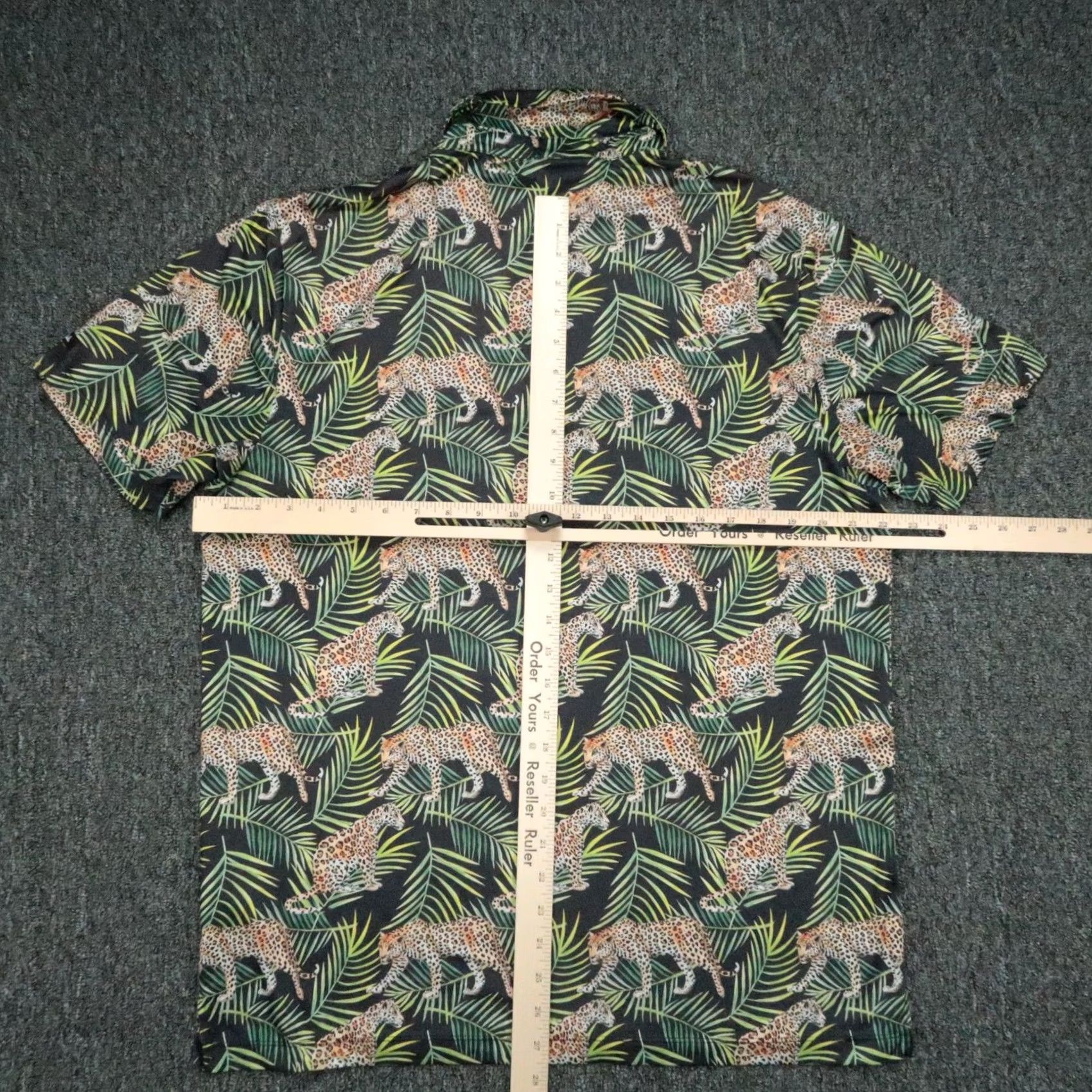 Vintage Bad Birdie Polo Shirt Mens L Green Black Short Sleeve Animal Print 90s? Size US L / EU 52-54 / 3 - 6 Thumbnail