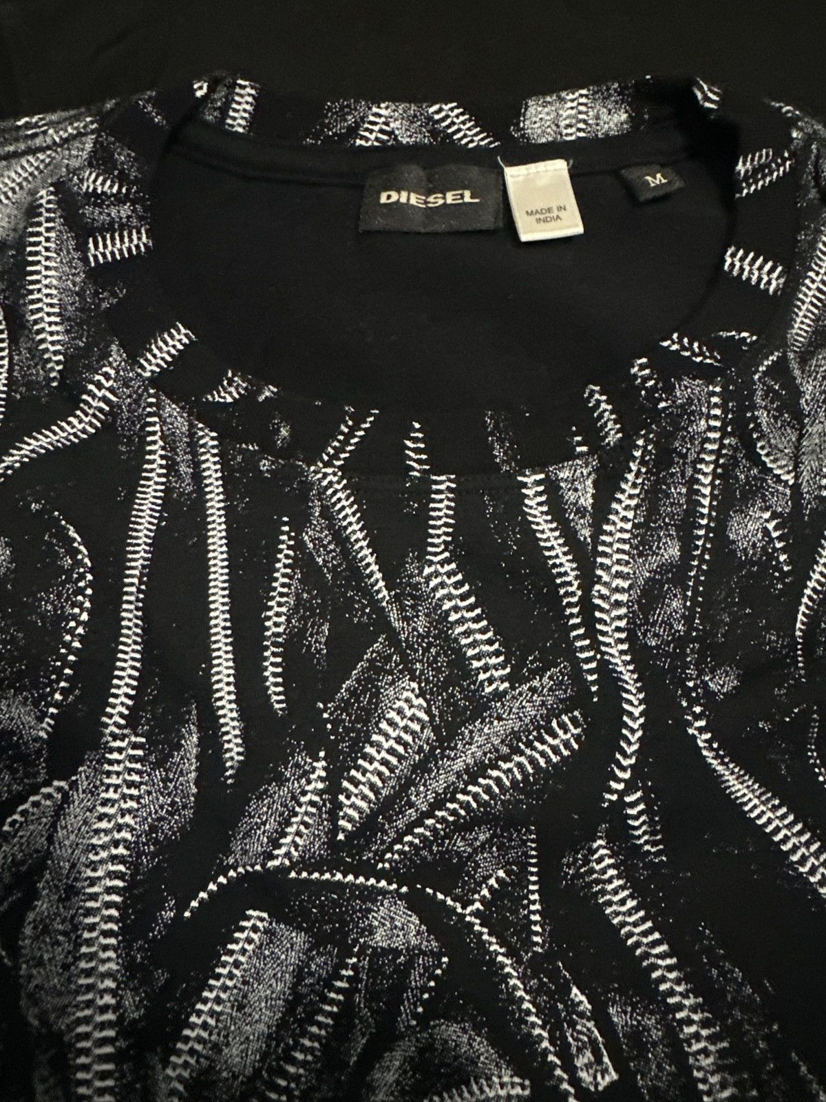 Diesel Diesel Neza Zipper Print T-Shirt Black Size US M / EU 48-50 / 2 - 4 Thumbnail