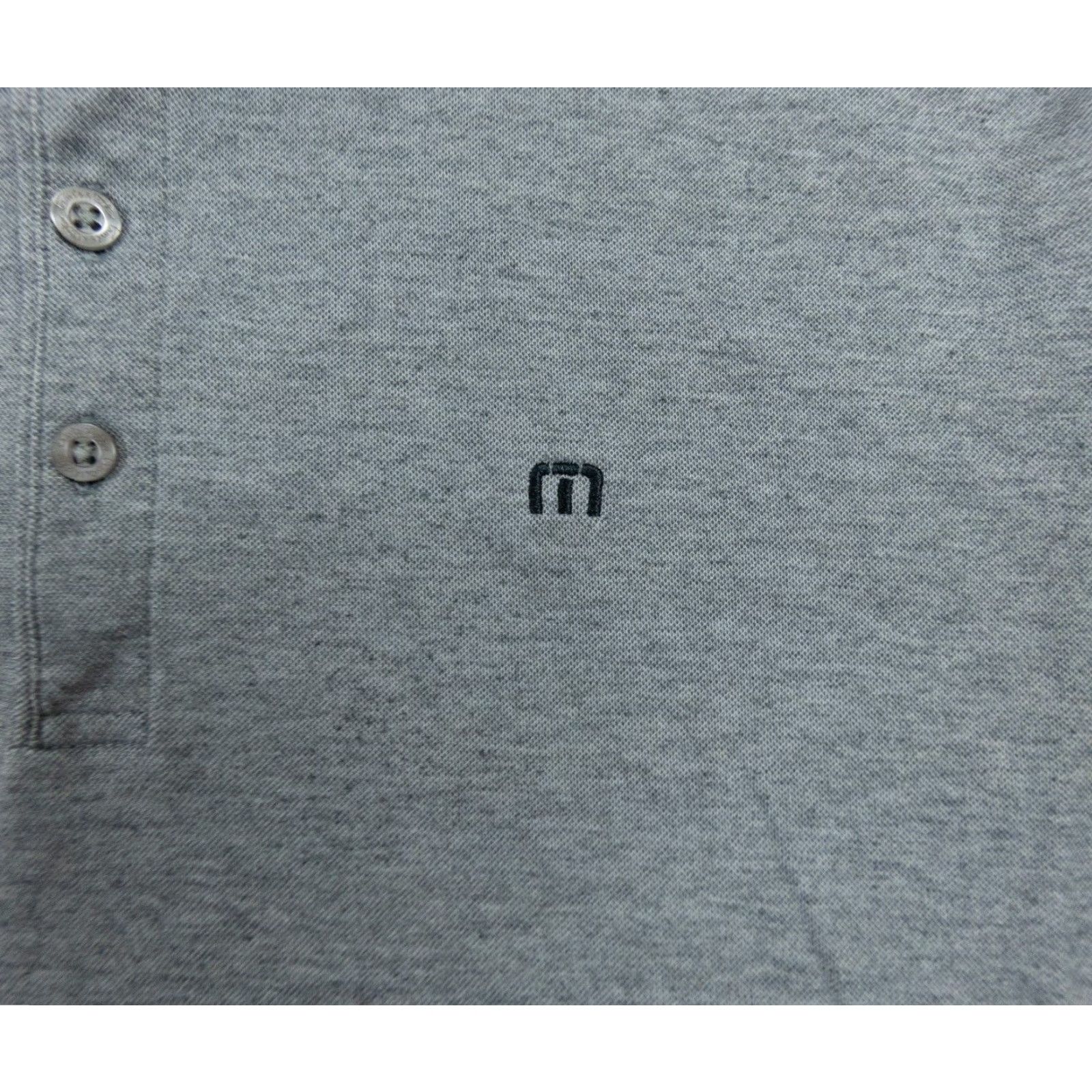 TravisMathew Travis Mathew Polo Shirt Men's Large Gray Short Sleeve Collared Golf Adult FLAW Size US L / EU 52-54 / 3 - 3 Thumbnail
