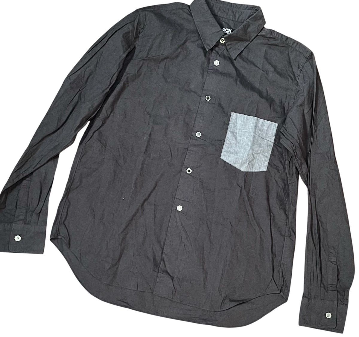 Comme des Garcons *FINAL DROP* Black cdg two tone button up shirt Size US M / EU 48-50 / 2 - 2 Thumbnail