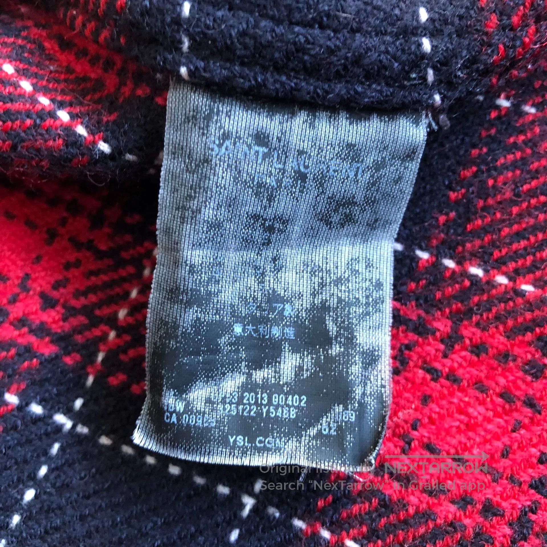 Saint Laurent Paris Saint Laurent 13FW Red Plaid Zip Jacket. Size US L / EU 52-54 / 3 - 7 Thumbnail