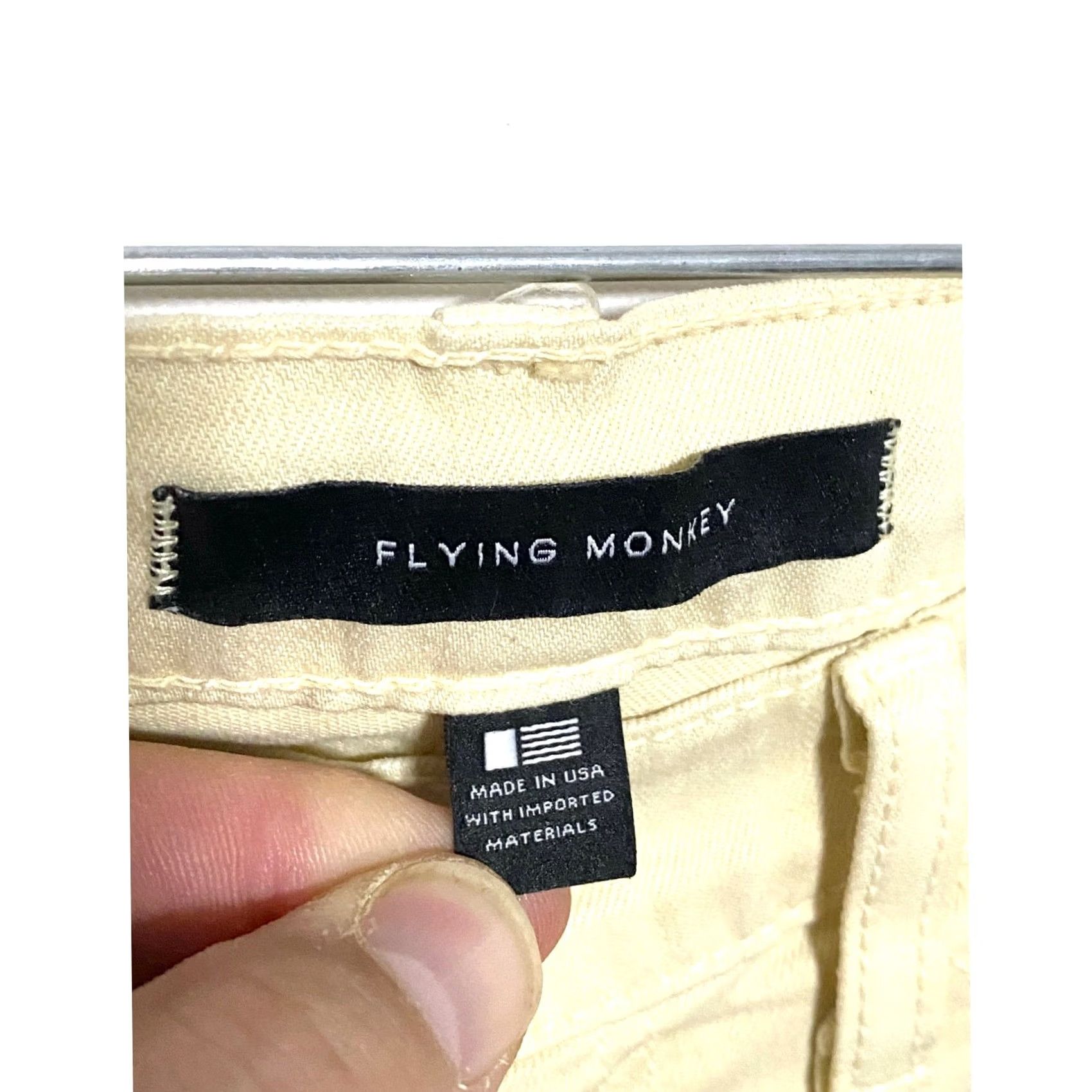 Vintage VINTAGE Flying Monkey Skinny Jeans Leggings Stretch Denim Light Yellow L7384 Womens 27 Size 27" / US 4 / IT 40 - 3 Thumbnail