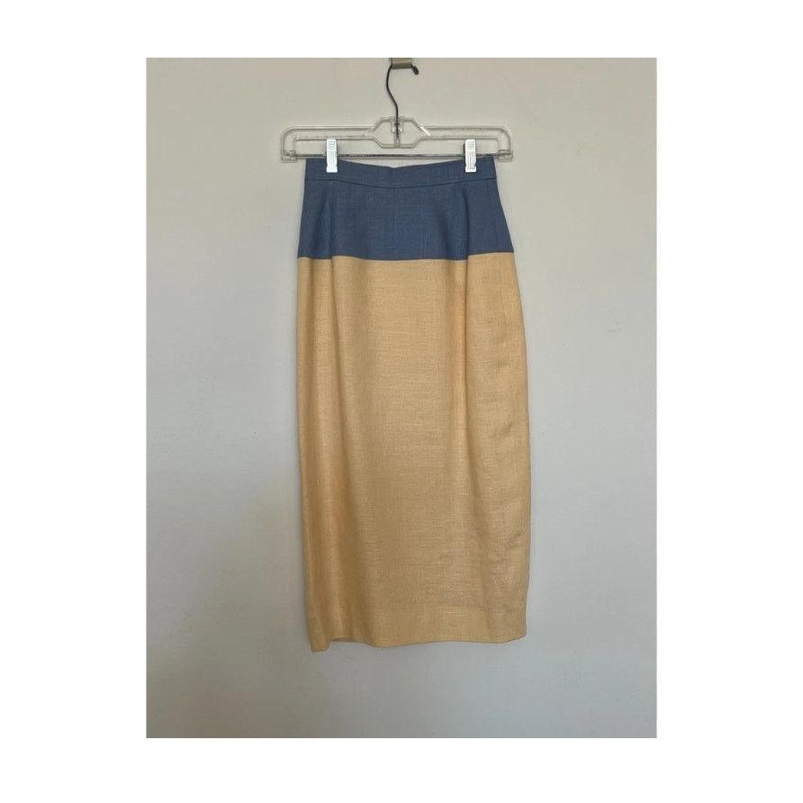 Oscar De La Renta VINTAGE 70'S Oscar De La Renta Couture SKIRT + MATCHING TOP Size 27" / US 4 / IT 40 - 2 Thumbnail
