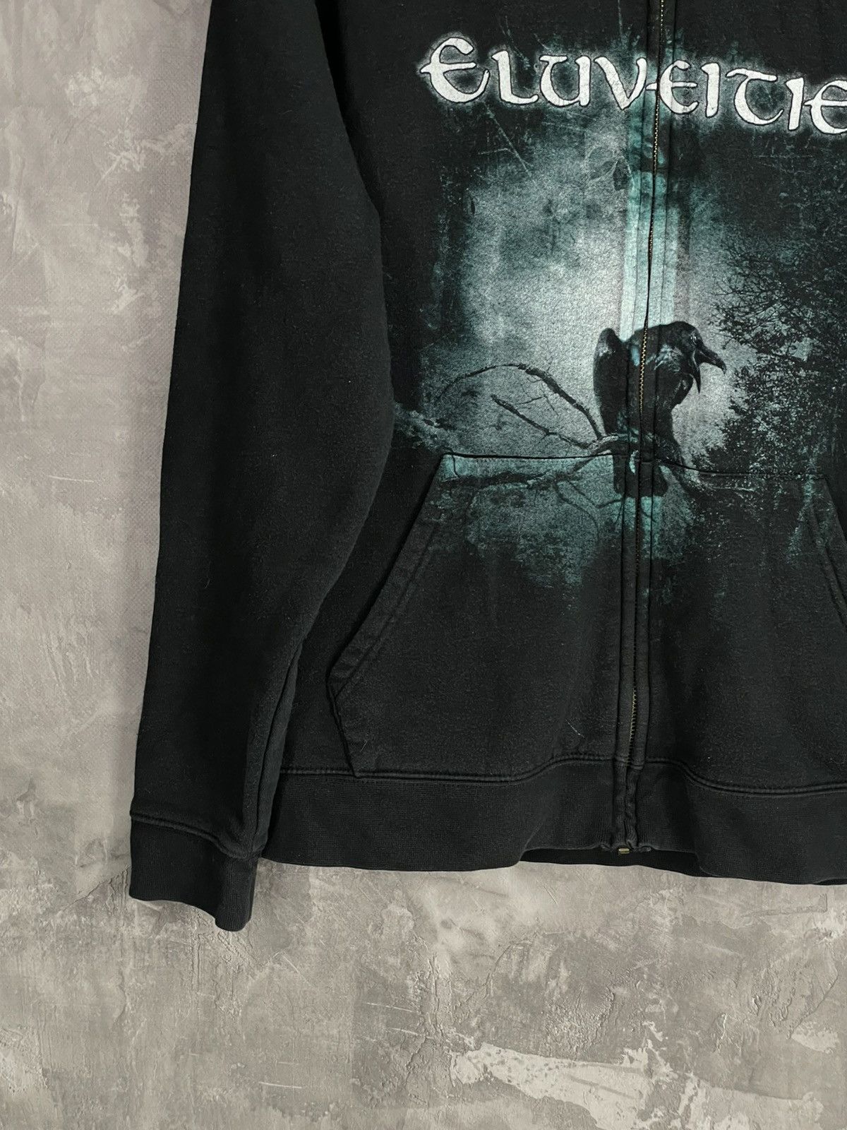 Band Tees × Vintage Vintage Eluveitie Black Metal Graphic Zip Hoodie Grunge Vibe Size US S / EU 44-46 / 1 - 6 Thumbnail