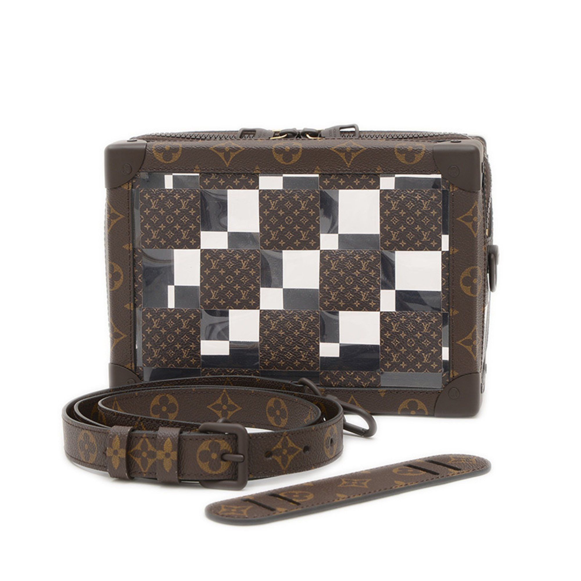 Louis Vuitton Monogram Chess Slim Soft Trunk Shoulder Bag M20871, Women's