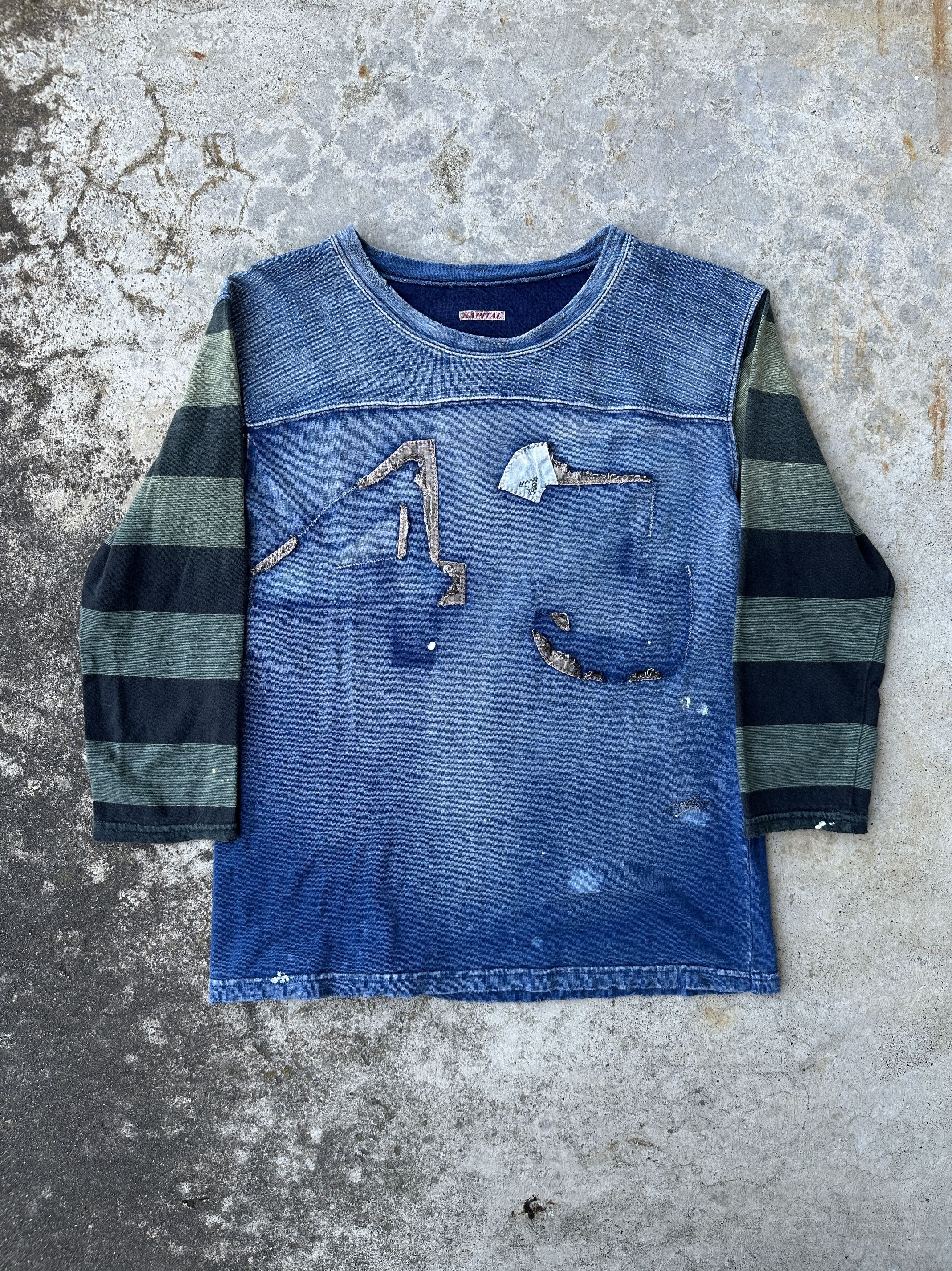 Kapital Kountry Indigo Numbered 43 striped durene jersey prisoner boro tee Size US S / EU 44-46 / 1 - 1 Thumbnail