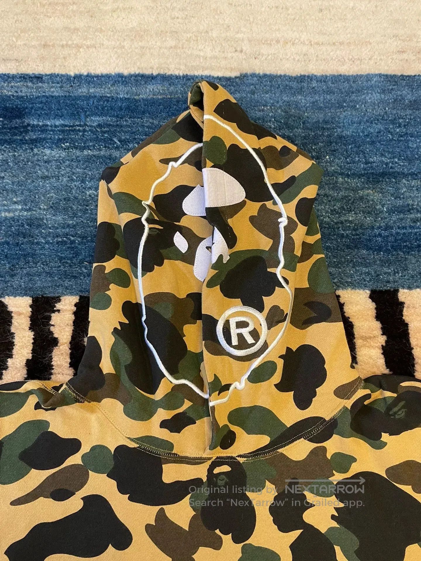 Bape Bape Classic Yellow Camo Ape Hoodie. Size US XXL / EU 58 / 5 - 3 Thumbnail