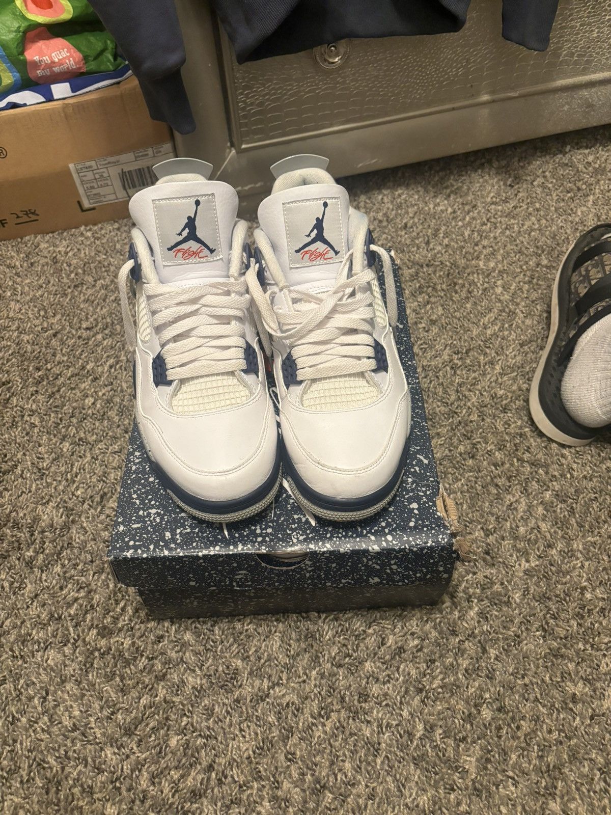 Jordan Brand Midnight Navy 4s Size US 11 / EU 44 - 1 Thumbnail