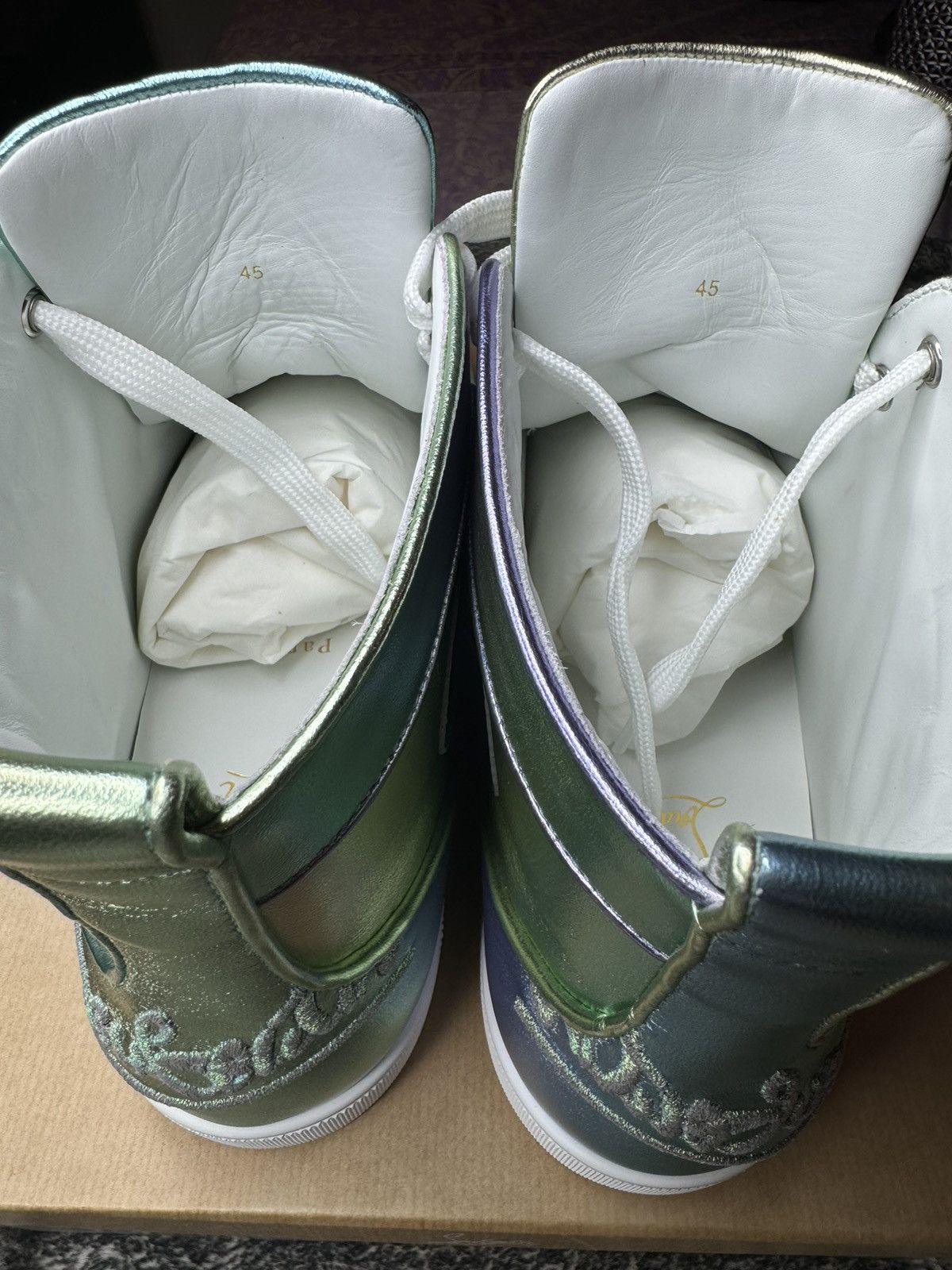 Christian Louboutin Christian Louboutin Flat Nappa Laminata Licorne Size US 12 / EU 45 - 9 Thumbnail
