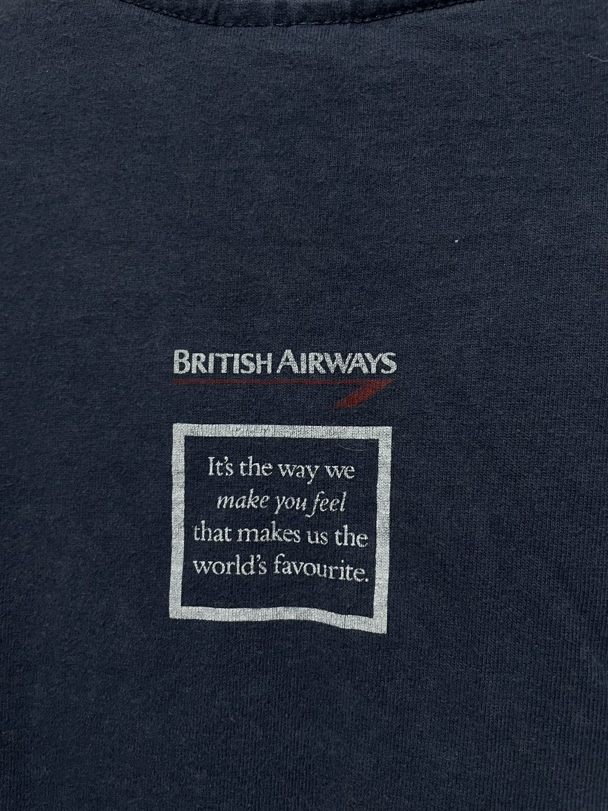 Band Tees × Vintage Vintage 80s Earth Face Graphic Tee British Airways T Shirt Size US XL / EU 56 / 4 - 13 Thumbnail