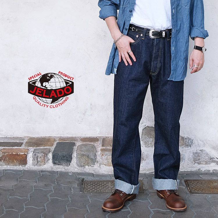 Jelado 55Denim 313XX Wide Straight JP94313 Last Resort Jeans Indigo Size US 33 - 1 Thumbnail