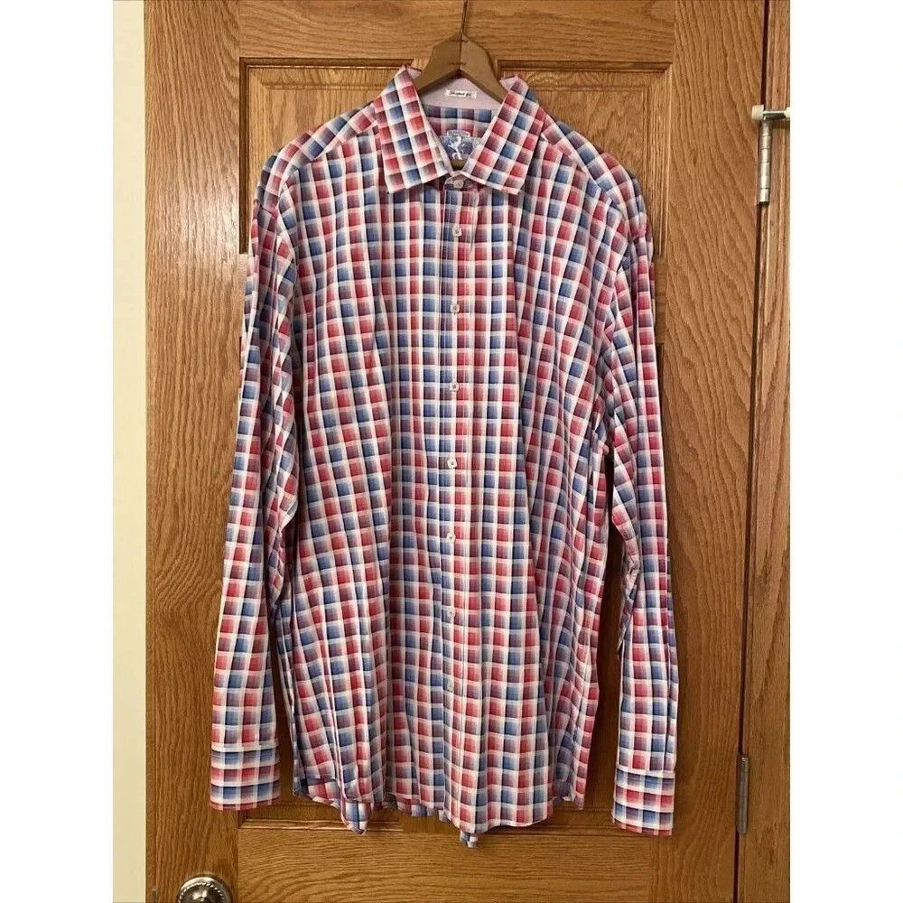 BUGATCHI Bugatchi Mens 2XL Casual Shape Fit Shirt Casual Button Fron Size US XXL / EU 58 / 5 - 1 Thumbnail