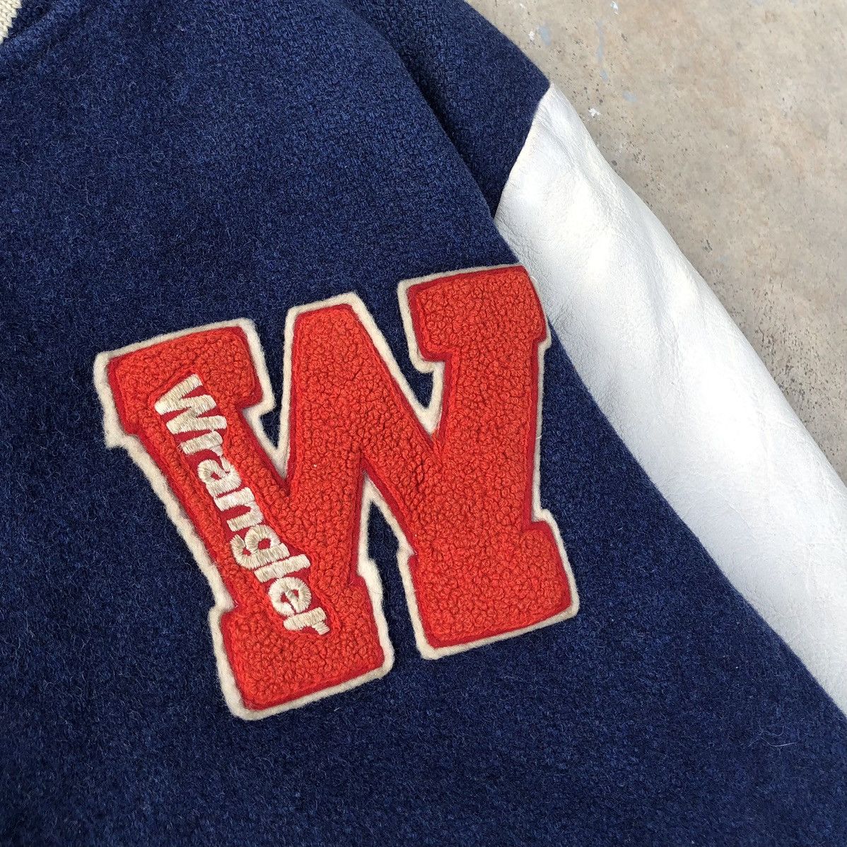 Wrangler Vintage 90s Wrangler Wool Leather Varsity Jacket Size US M / EU 48-50 / 2 - 4 Thumbnail