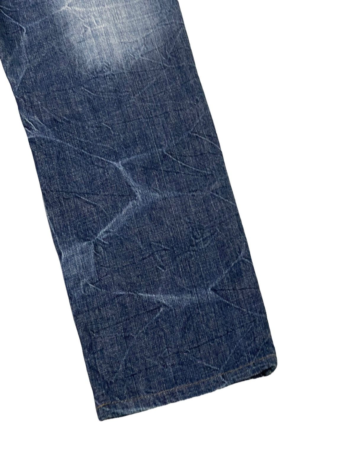 Japanese Brand Embroidery Jeans Kara Kuri Tamashi Koi Fish Regular Fit 6🟦6 Size US 31 - 15 Thumbnail